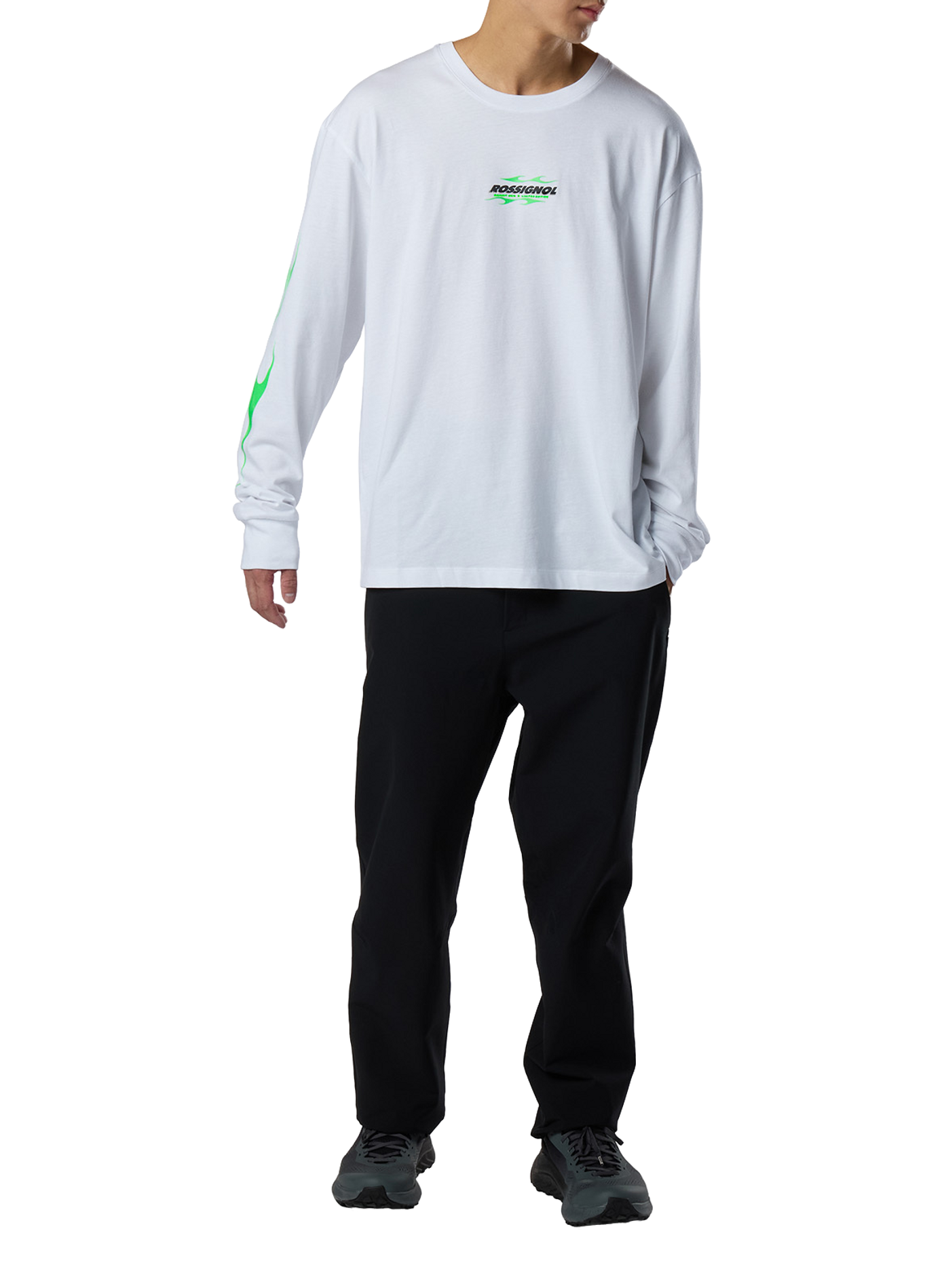 T-shirt droit col rond imprimé en coton ROSSIGNOL Weiss