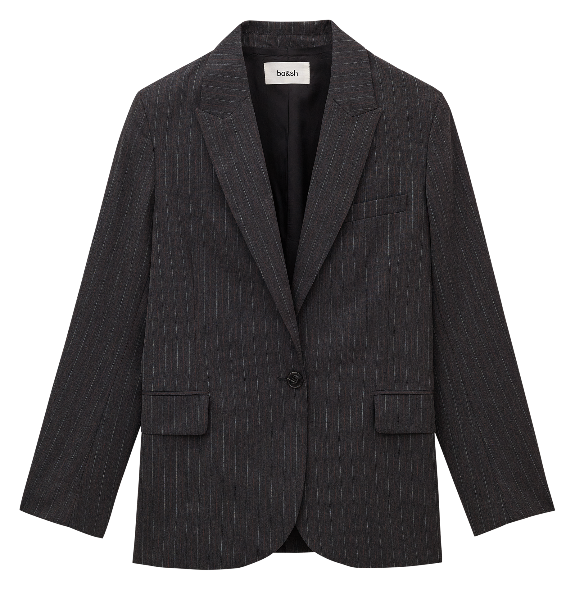 Dayne blazer met reverskraag van wolmix BA&SH Grijs