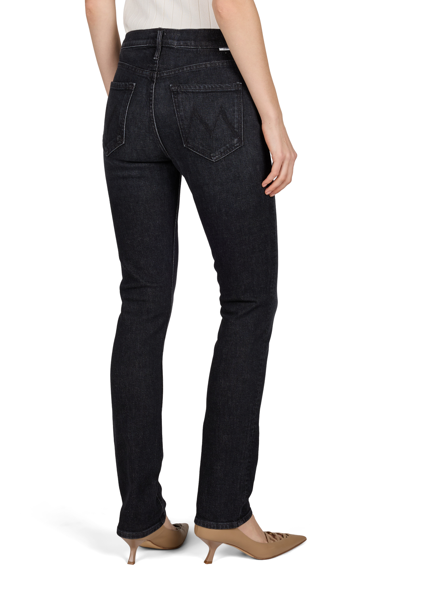 Plain slim-fit jeans MOTHER Black