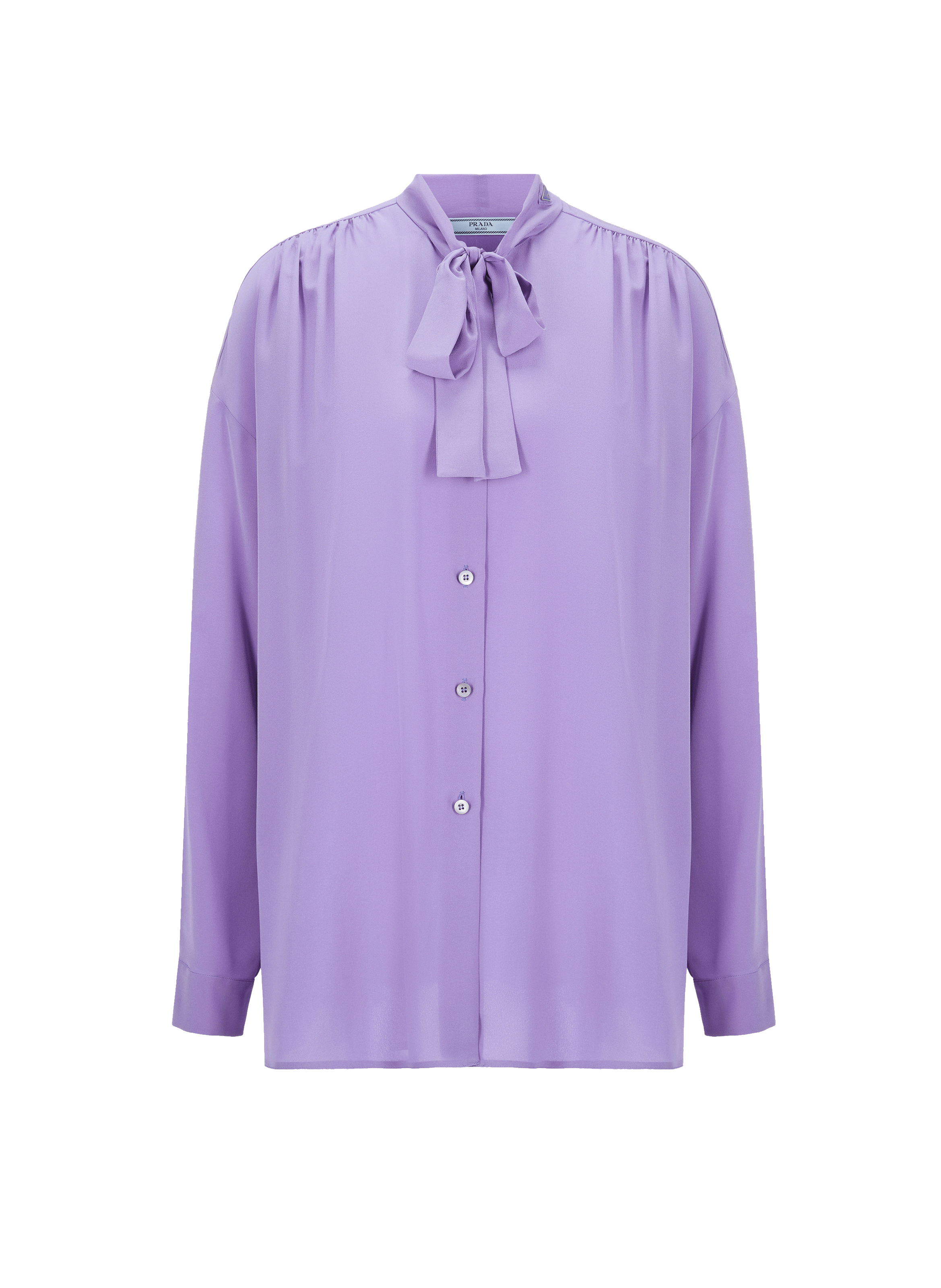 PRADA Chemisier en crêpe de Chine Violet
