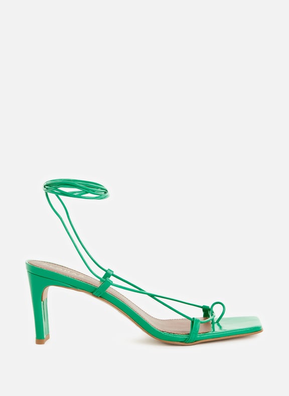 Bellini leather heeled sandals Green by ALOHAS ALOHAS Bellini leather heeled sandals Green