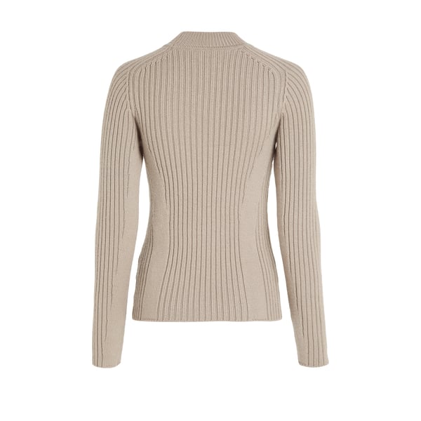 Pull côtelé en laine