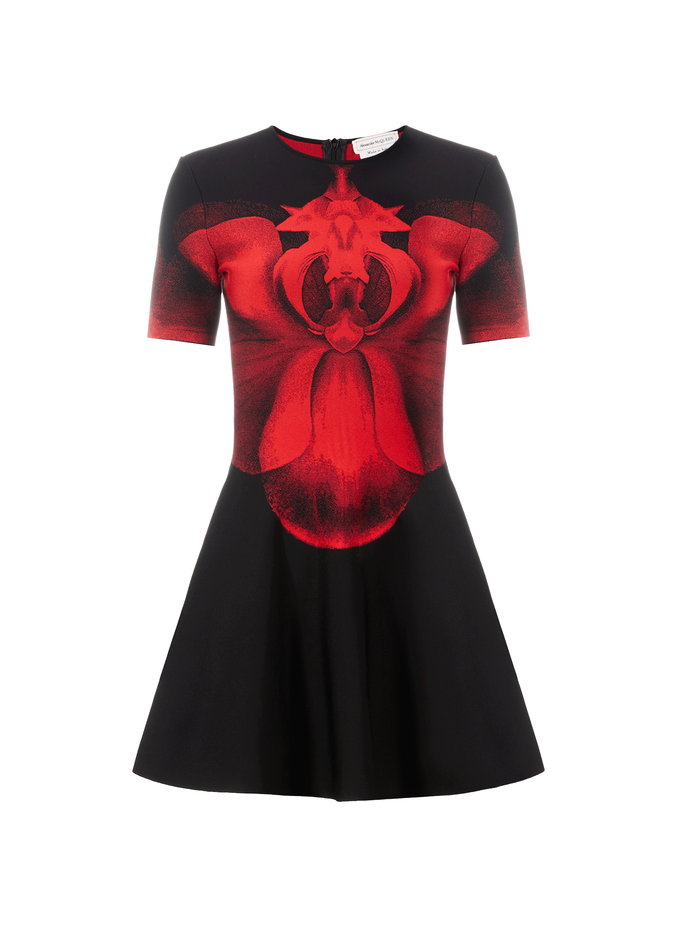 ALEXANDER MCQUEEN Orchid-print dress Multicolour
