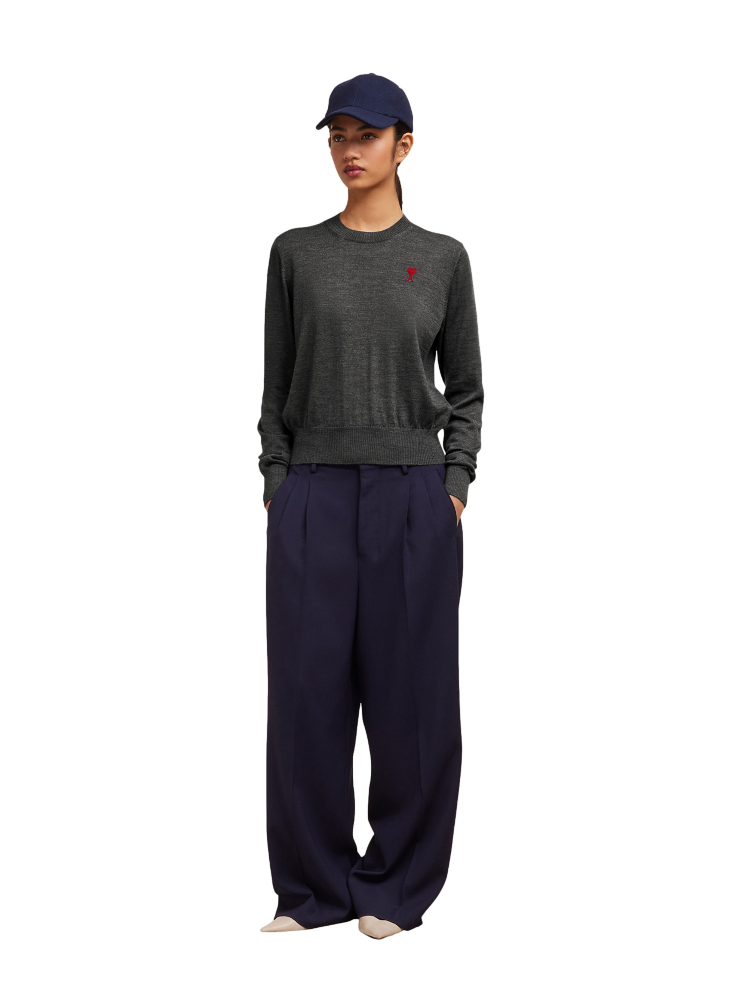 PULL AMI DE COEUR ROUGE AMI PARIS pour FEMME