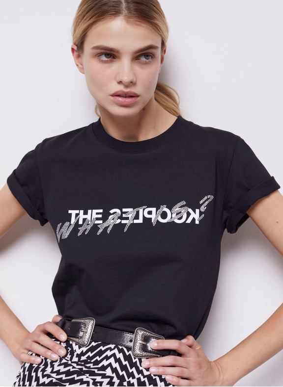 TEE SHIRT EN COTON S RIGRAPHI THE KOOPLES Pour FEMME Printemps TEE SHIRT EN COTON S RIGRAPHI THE KOOPLES Pour FEMME Printemps
