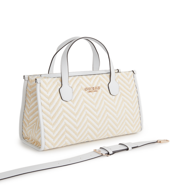 Guess Textured Handbag In White