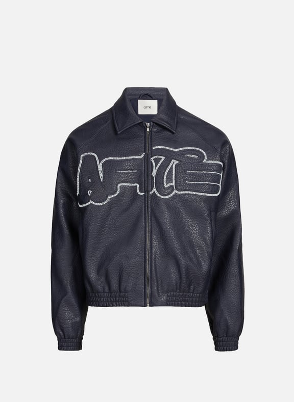 Grained logo jacket Blue by ARTE ANTWERP ARTE ANTWERP Grained logo jacket Blue