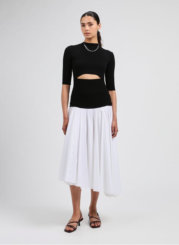 Two-material dress with draped skirt Multicolour by A.W.A.K.E. MODE A.W.A.K.E. MODE Two-material dress with draped skirt Multicolour