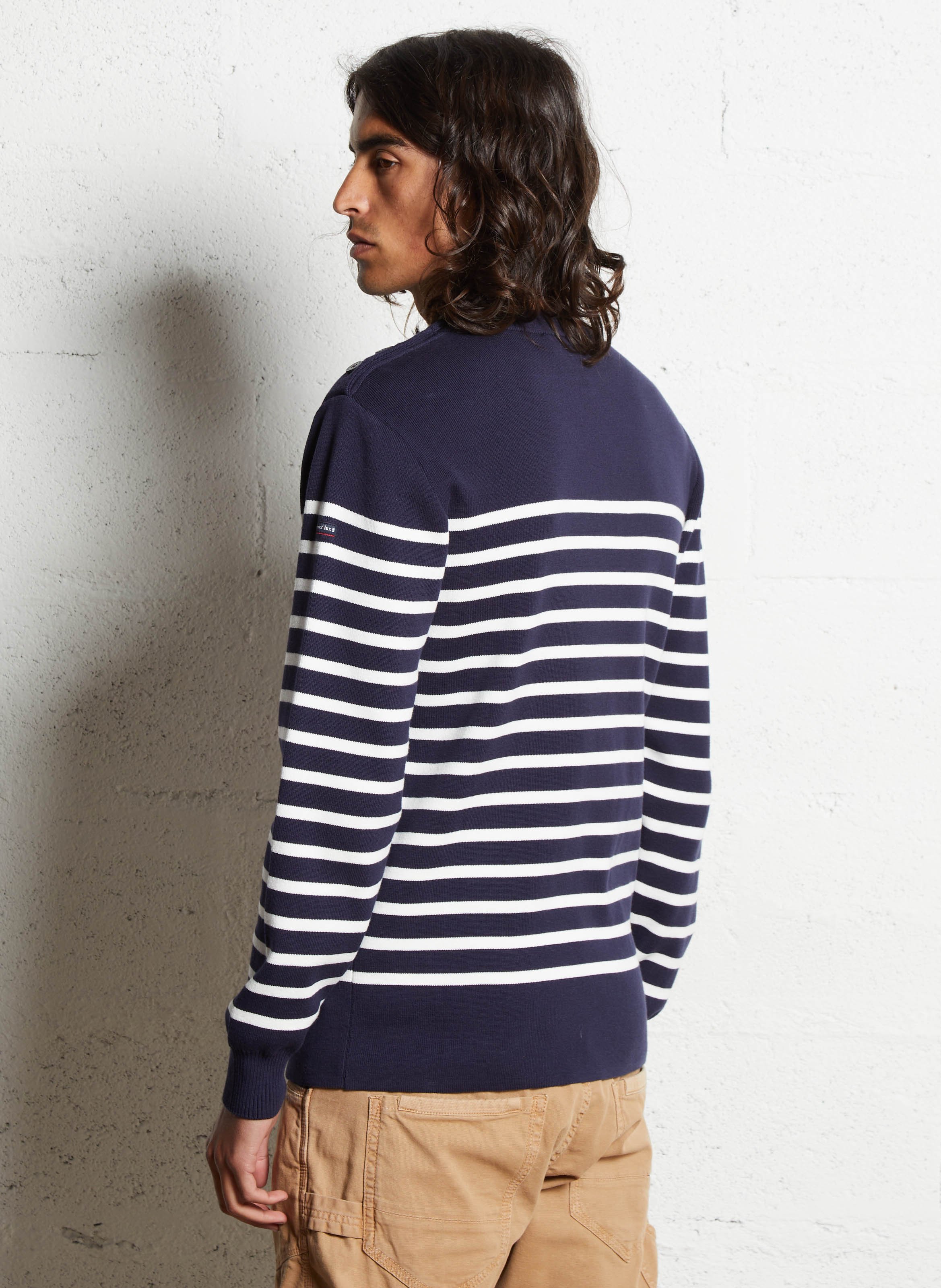 Marinière col rond slim-fit en maille de coton ARMOR-LUX Multicolore