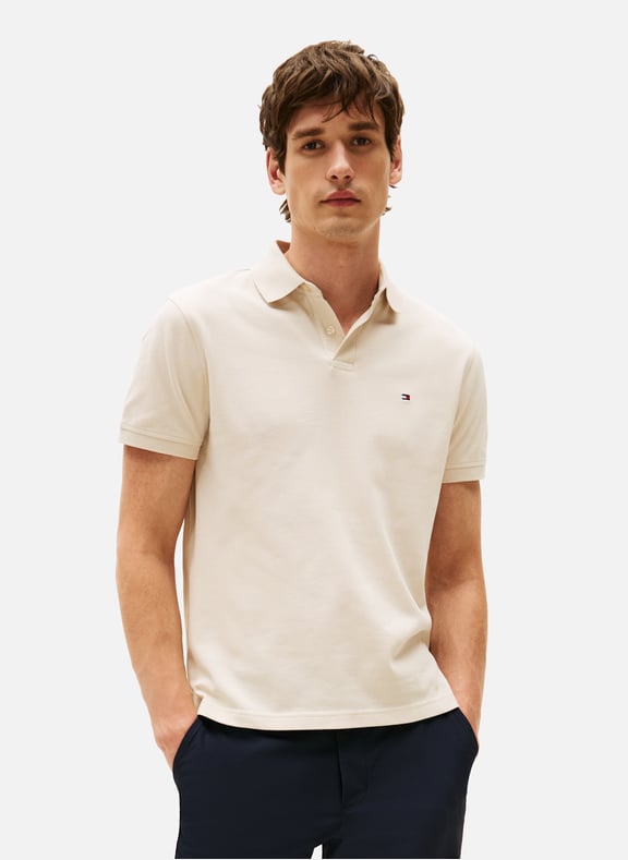 Iconic 1985 organic cotton polo shirt Beige by TOMMY HILFIGER TOMMY HILFIGER Iconic 1985 organic cotton polo shirt Beige