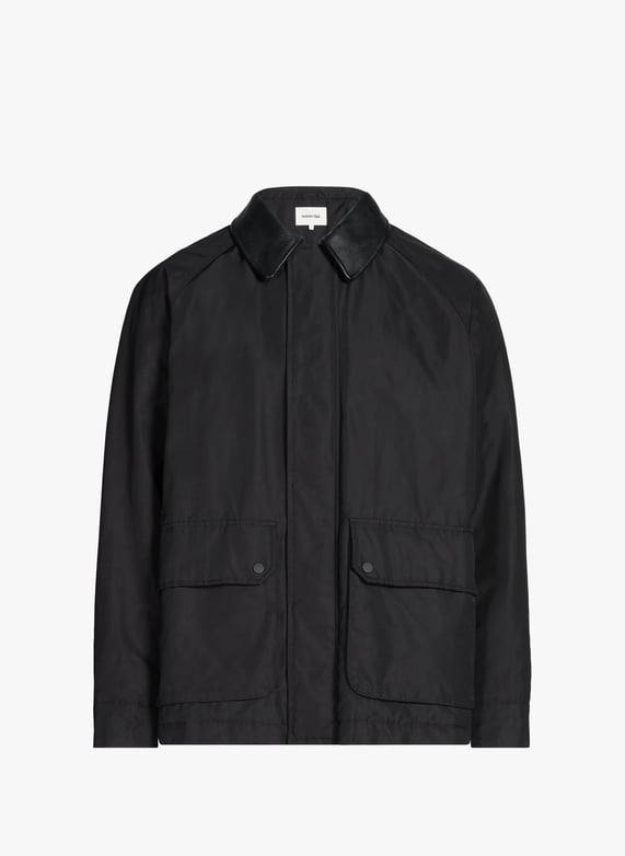 Classic collar Gazed coat | Black by SAISON 1865 Classic collar Gazed coat Black