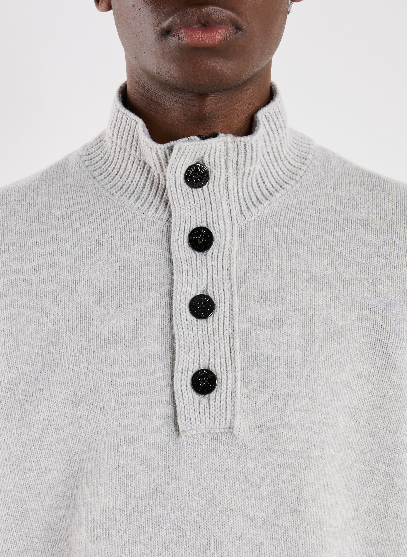 Turtleneck sweater with buttons STONE ISLAND Grey