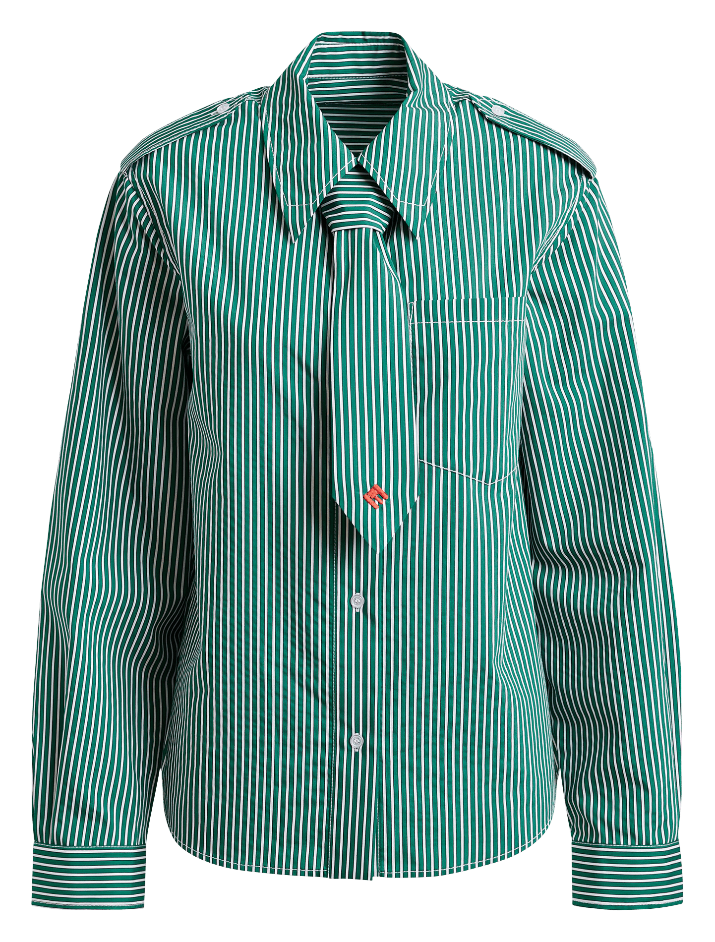 Chemise col classique en coton mélangé Igold ESSENTIEL ANTWERP Vert