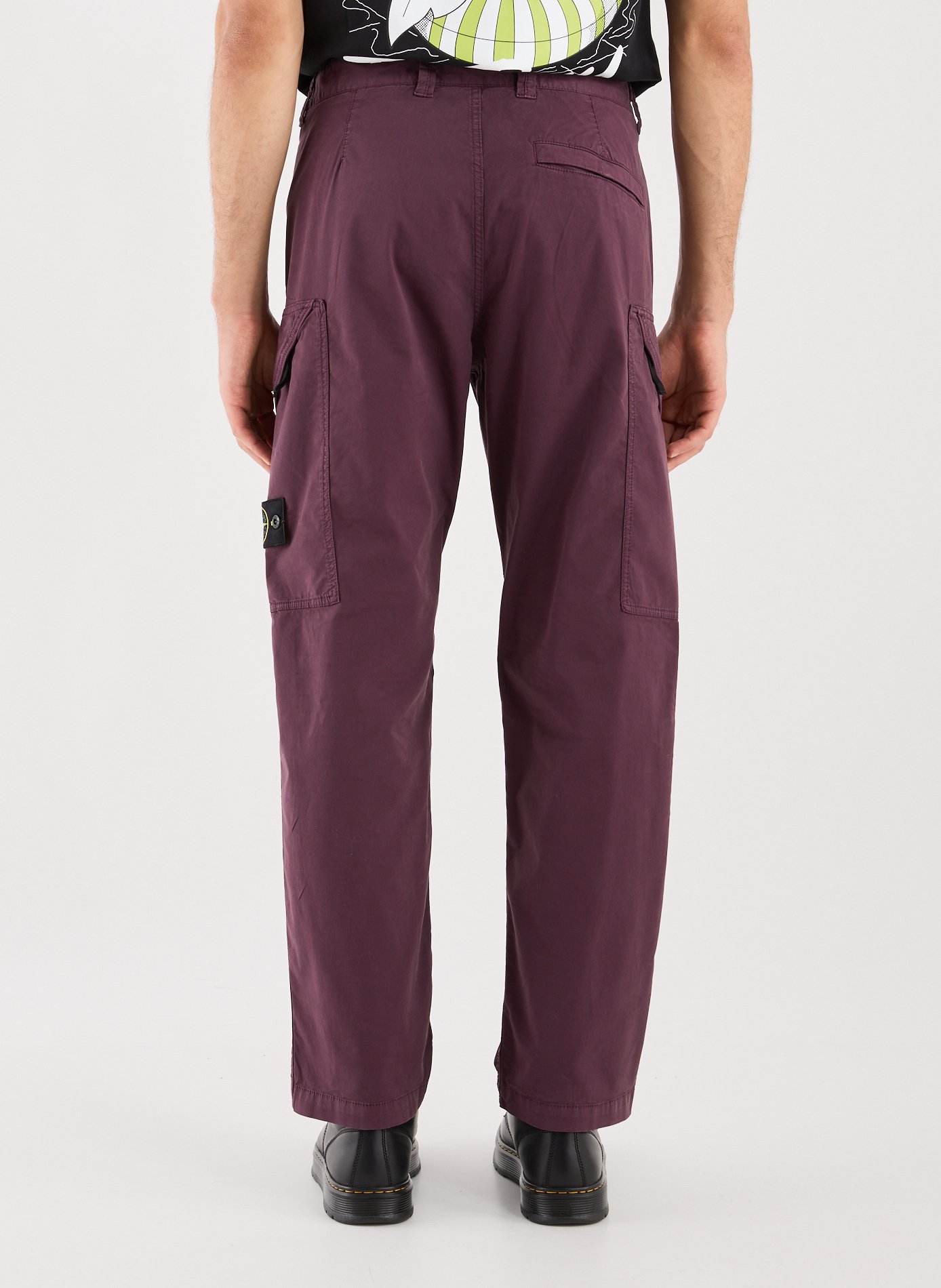 Straight cargo pants STONE ISLAND Red