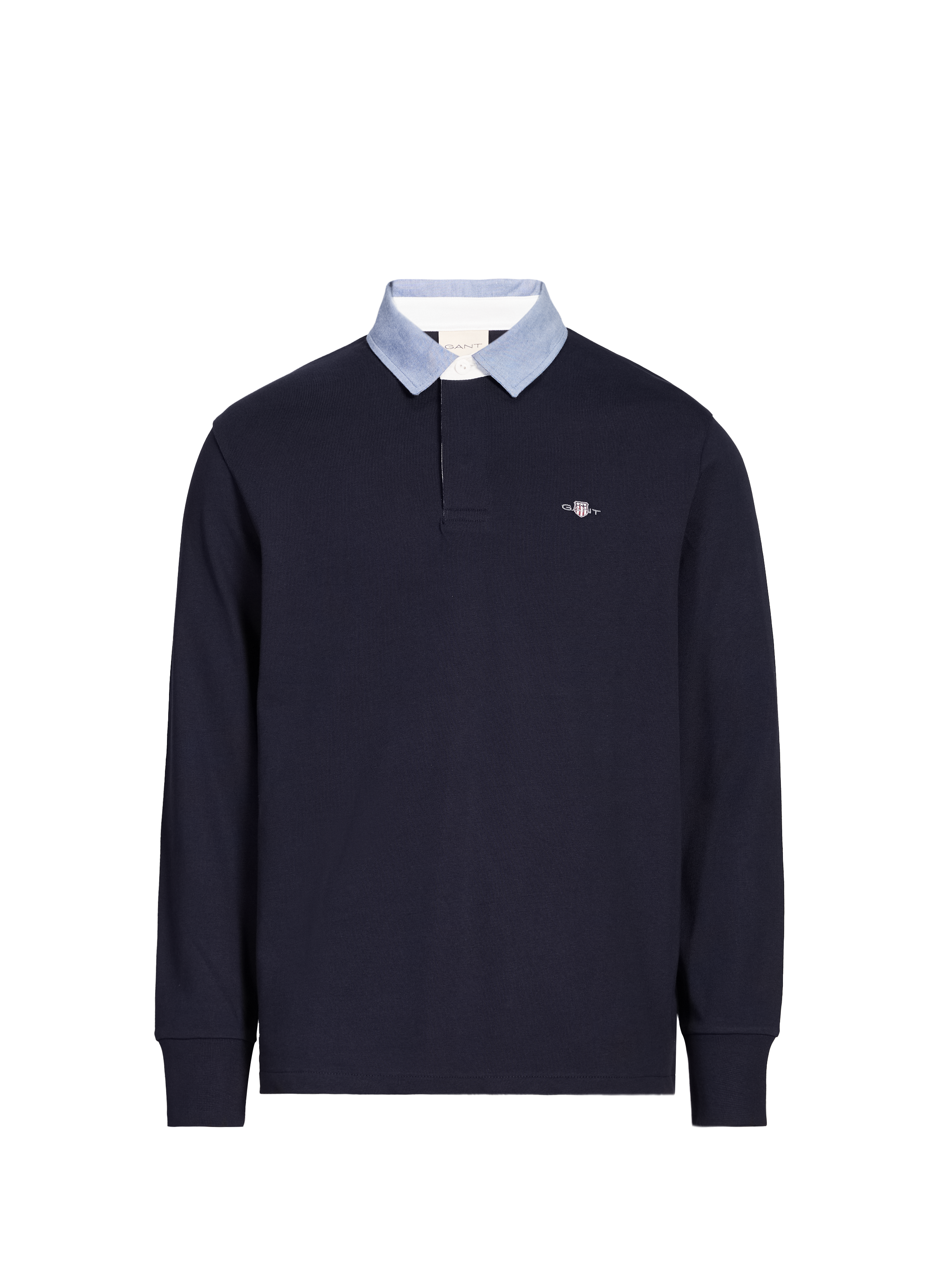 GANT Polo à manches longues en coton Bleu