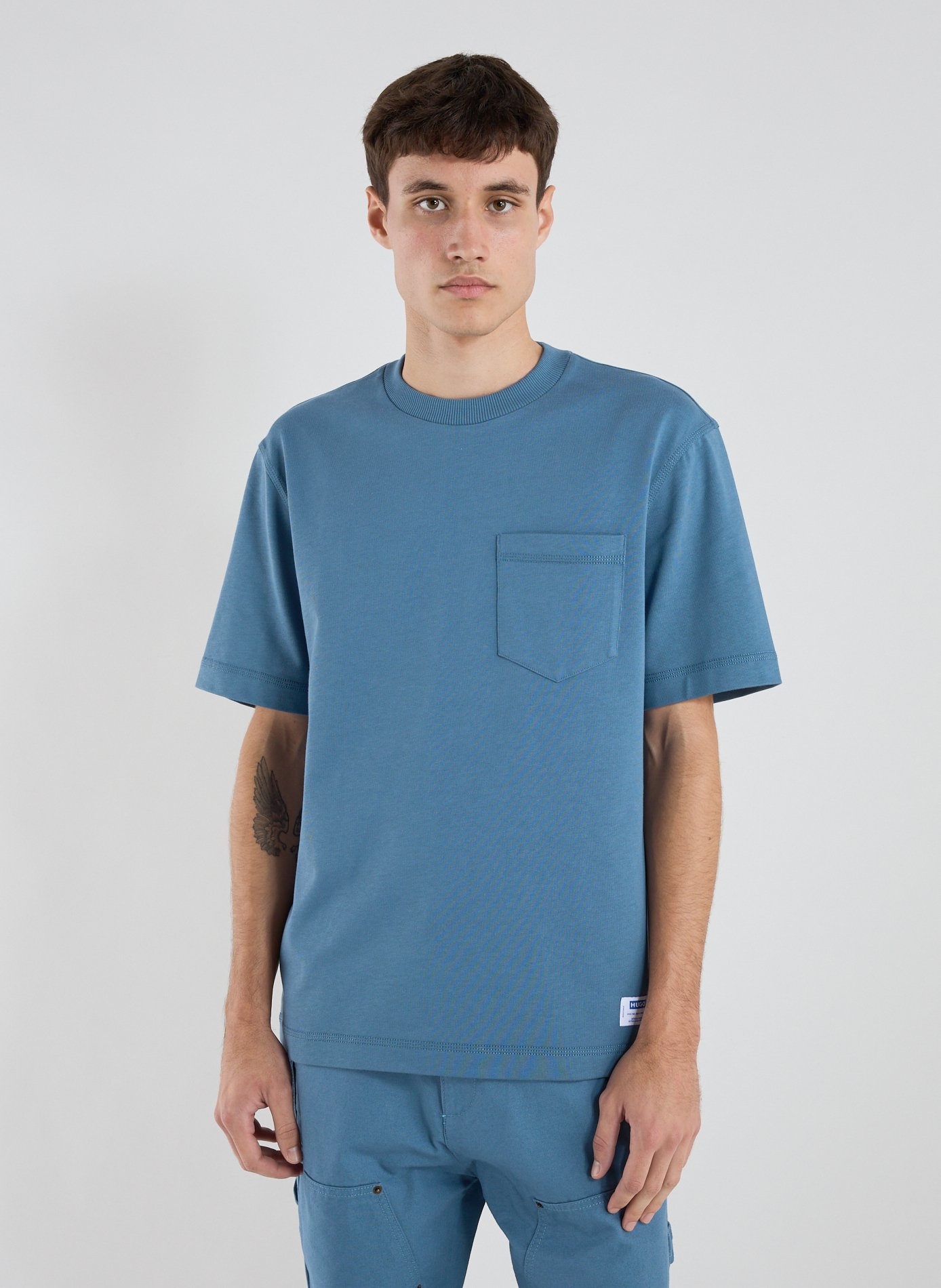 HUGO BLUE T-shirt en coton Bleu