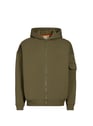 Zip-up hoodie in blended cotton | Khaki by GERTRUDE ET GASTON GERTRUDE ET GASTON Zip-up hoodie in blended cotton | Khaki