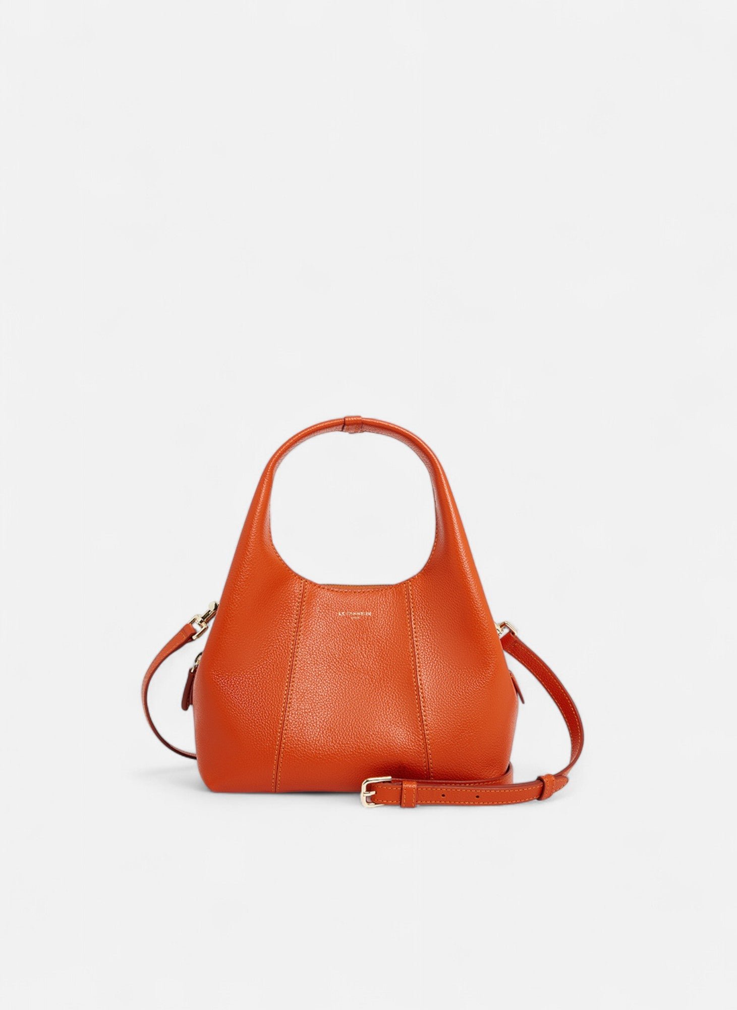 Petit sac à main Juliette en cuir grainé LE TANNEUR Orange