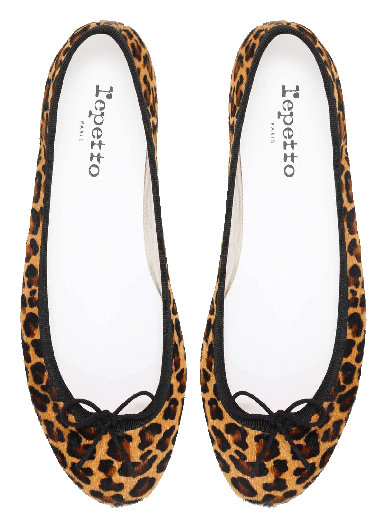 Ballerines à imprimé léopard cendrillon REPETTO Marron