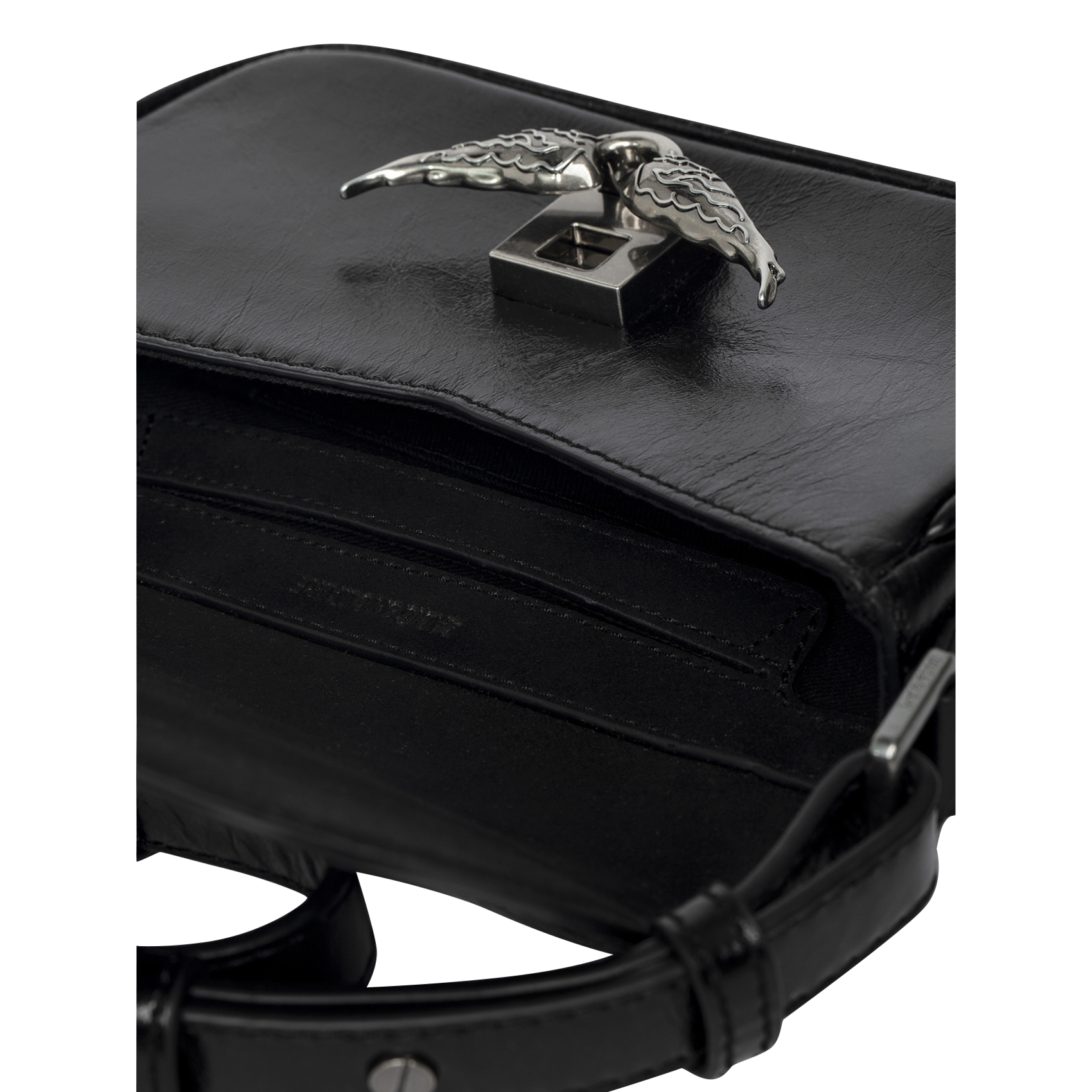 Sac bandoulière en cuir le zazi ZADIG&VOLTAIRE Noir