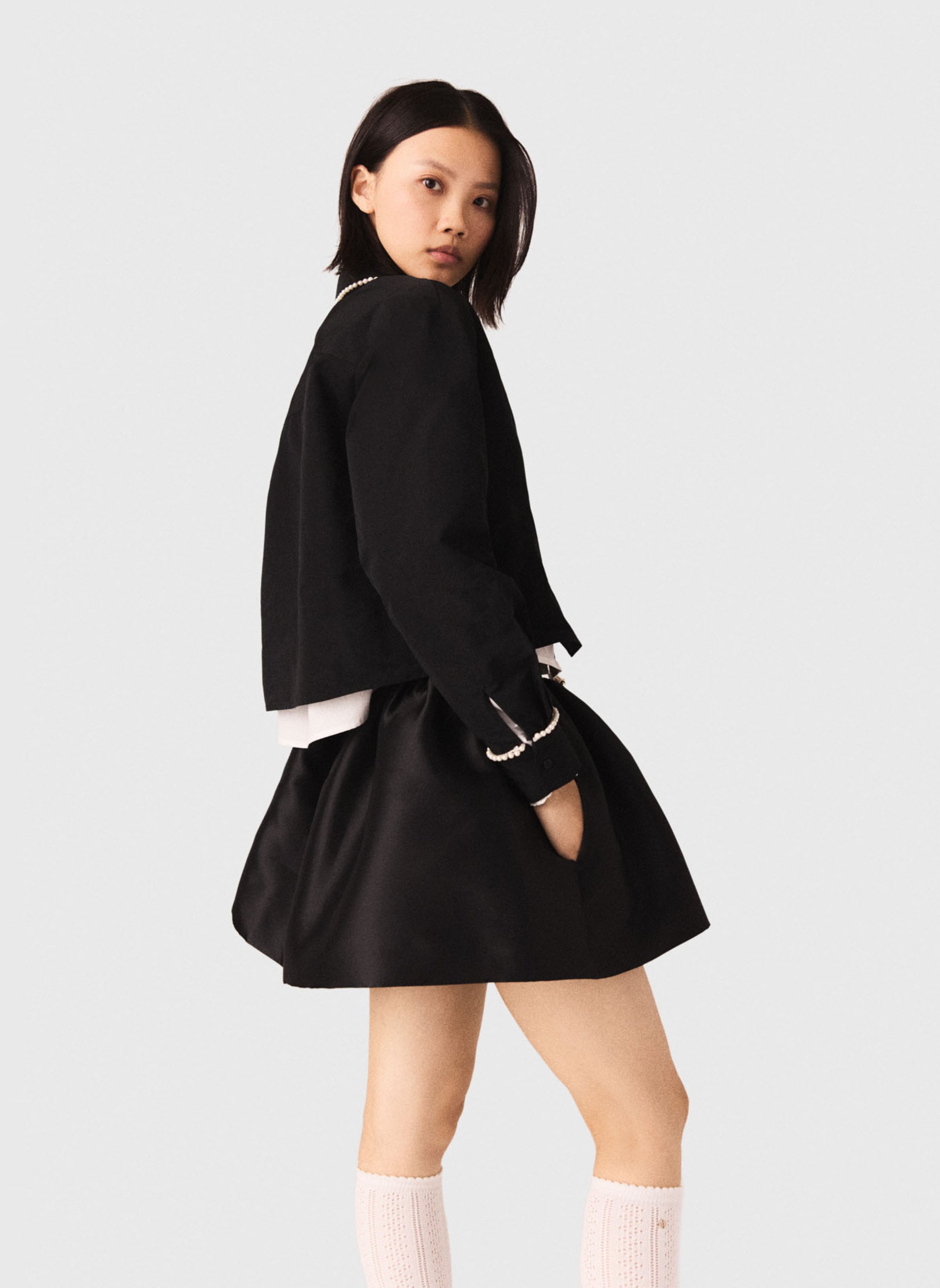 Chemise col classique MAJE Noir