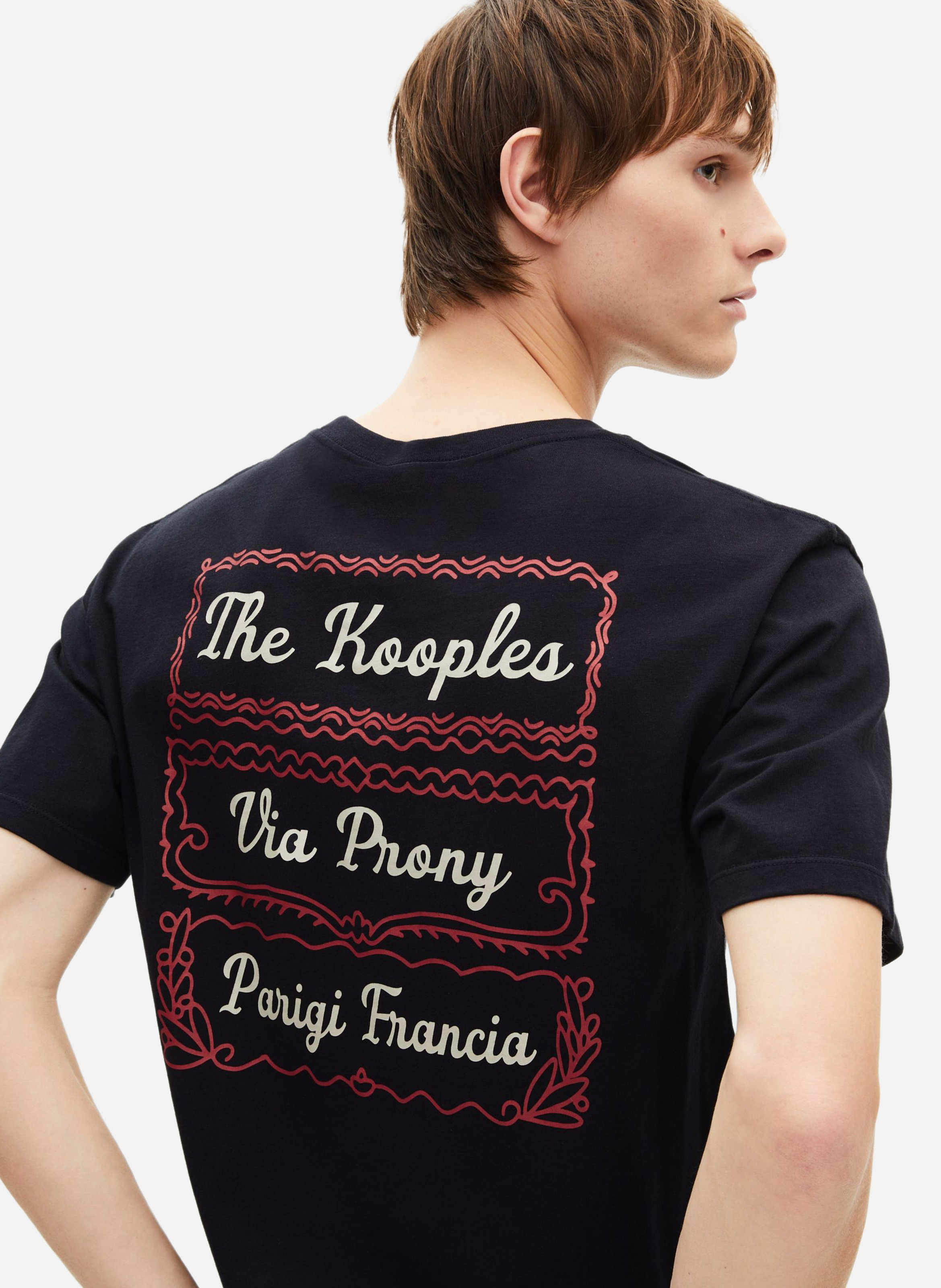 T-shirt avec sérigraphie via prony THE KOOPLES Bleu