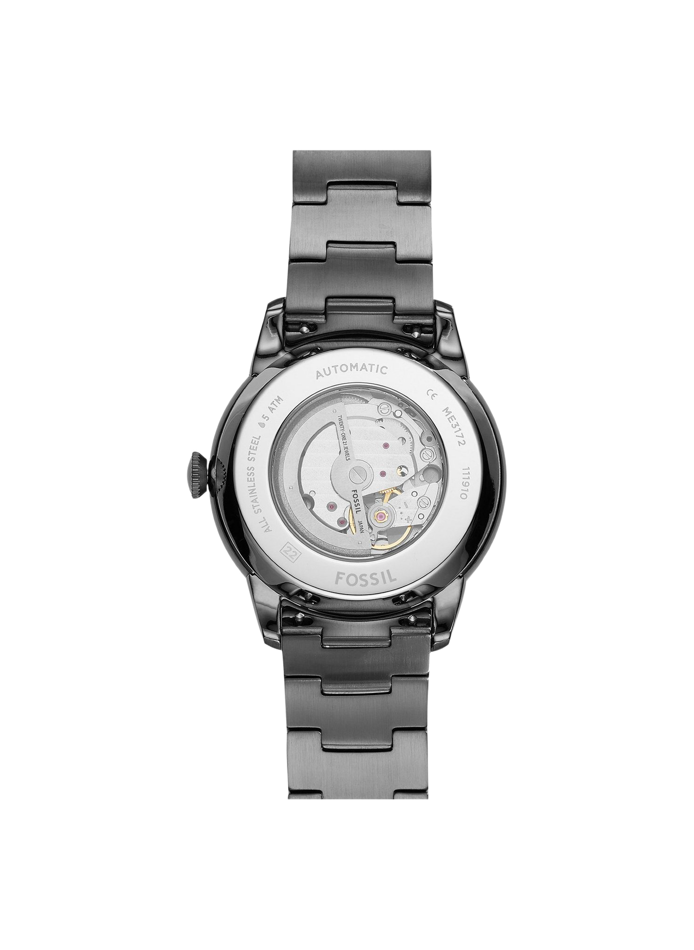 Montre Townsman en acier FOSSIL Noir