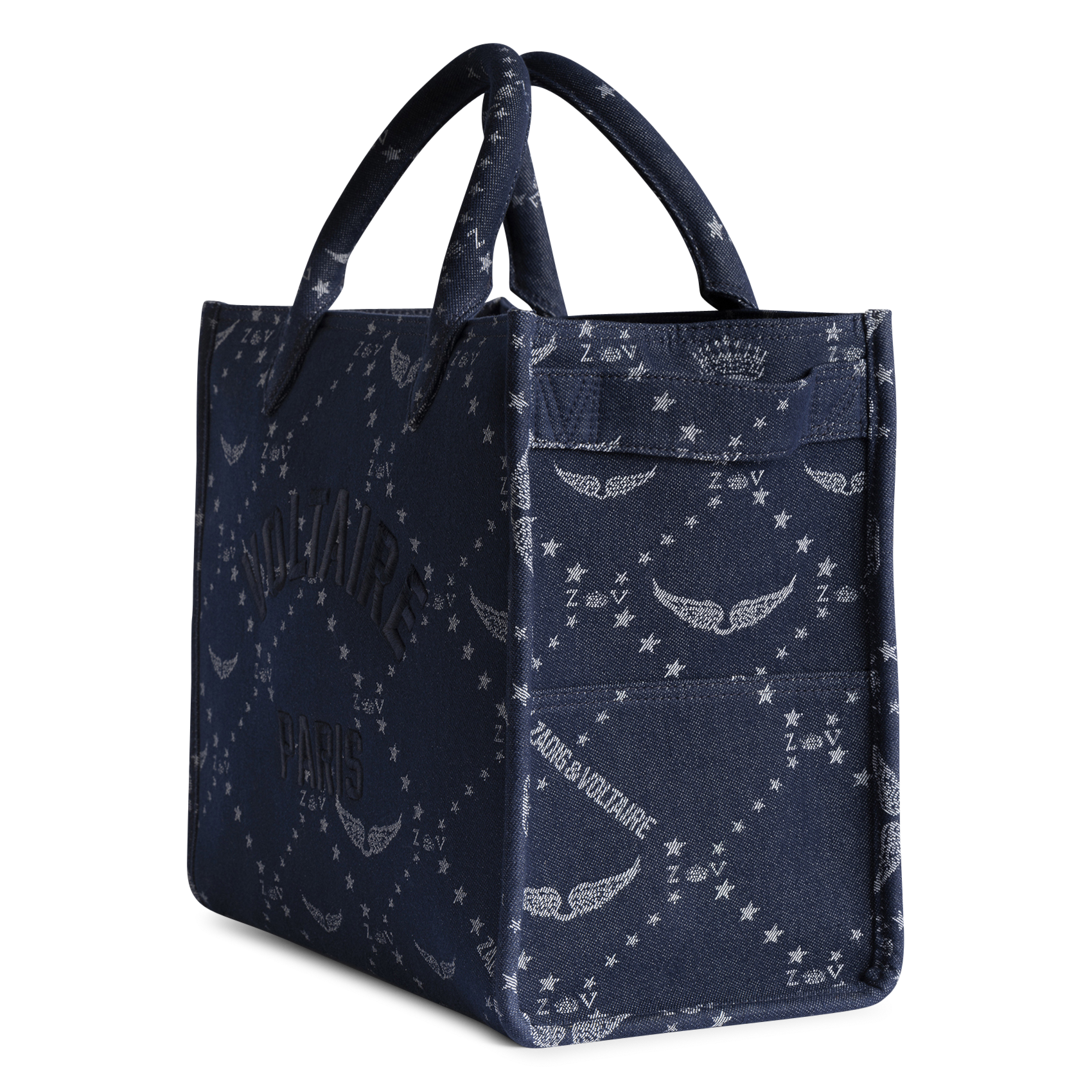 Sac porté main en coton angel ZADIG&VOLTAIRE Bleu