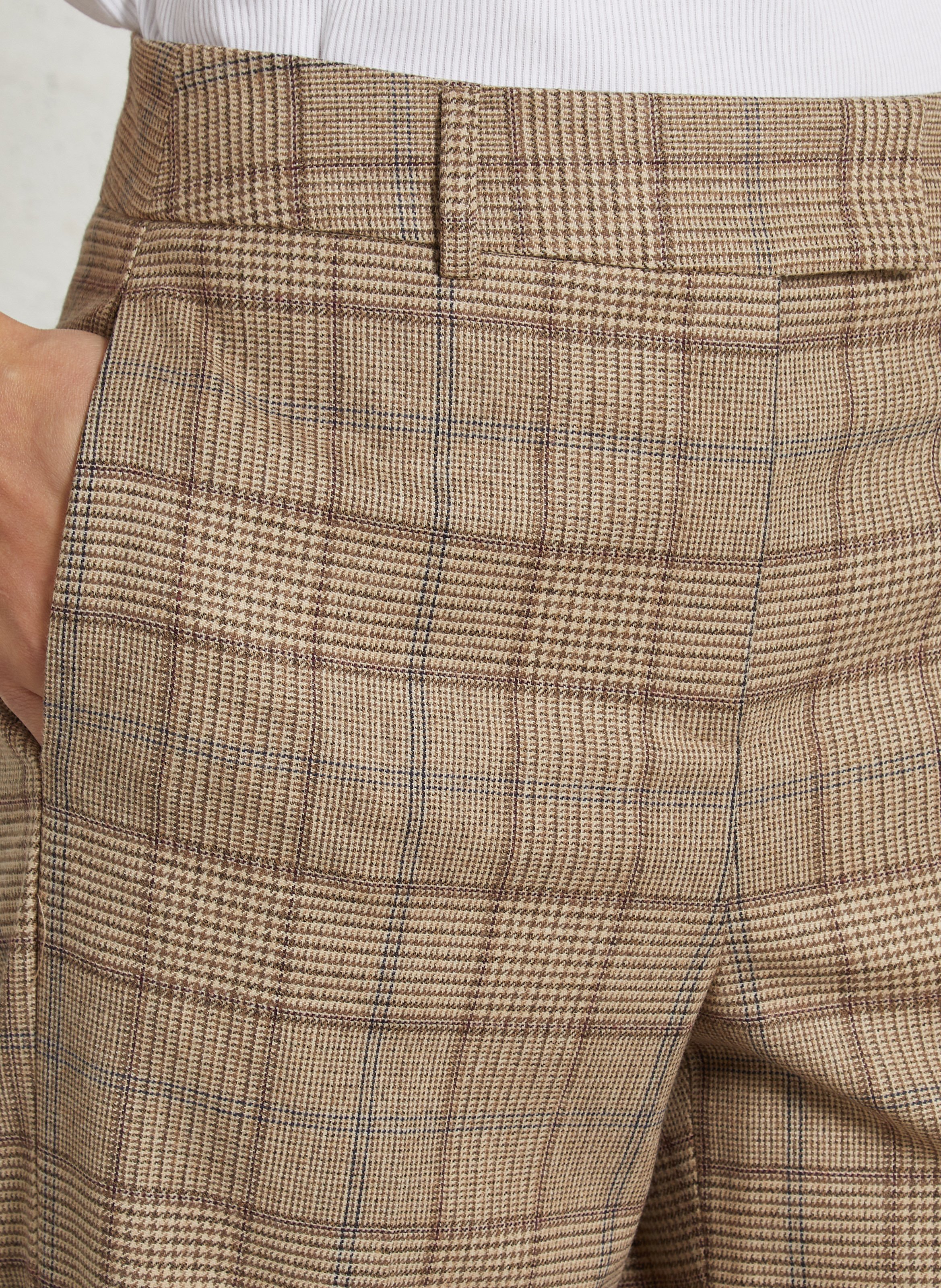 Pantalon de tailleur à carreaux layla MAISON 123 Beige