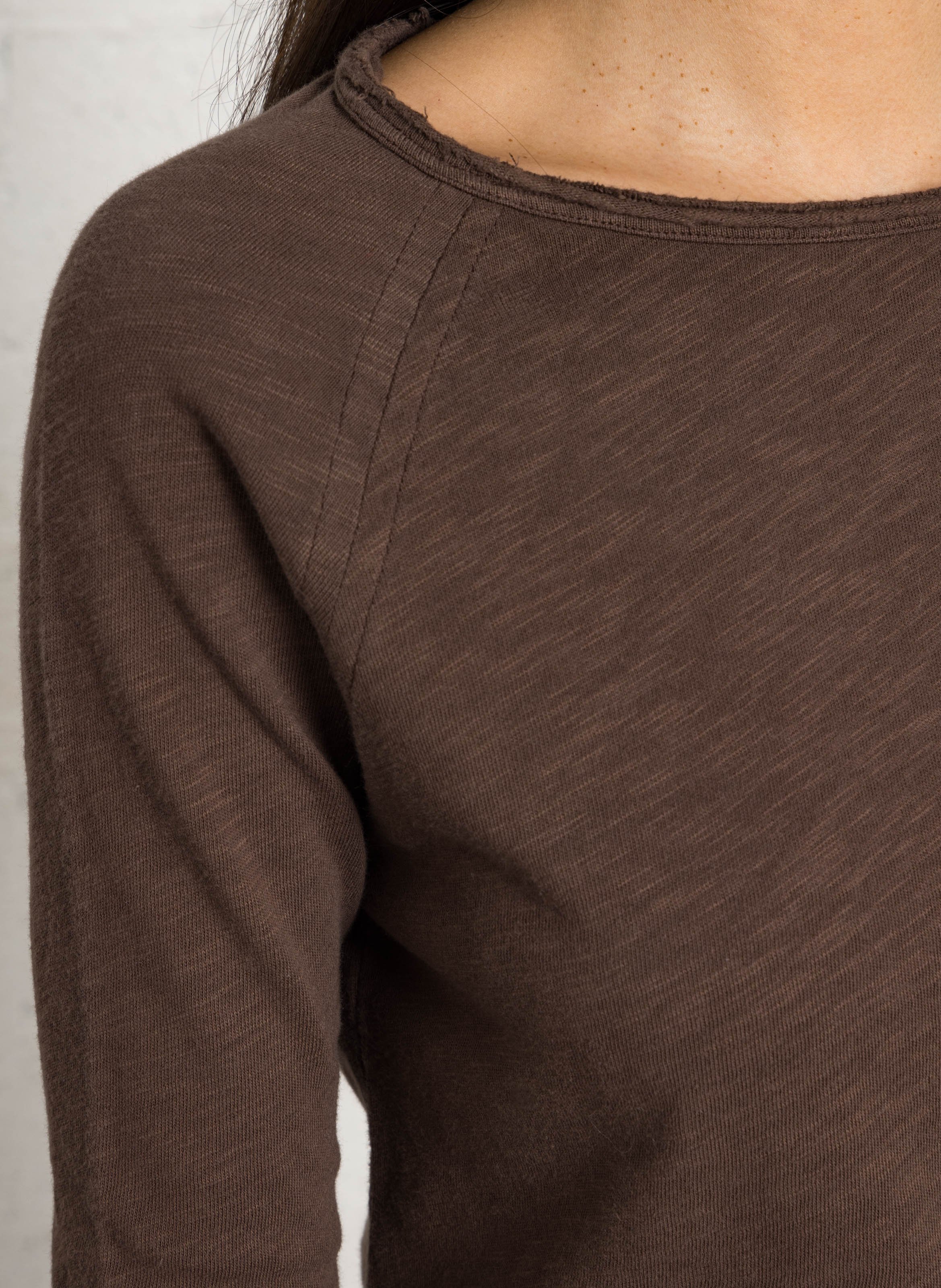 Tee-shirt col rond en coton sonoma AMERICAN VINTAGE Marron