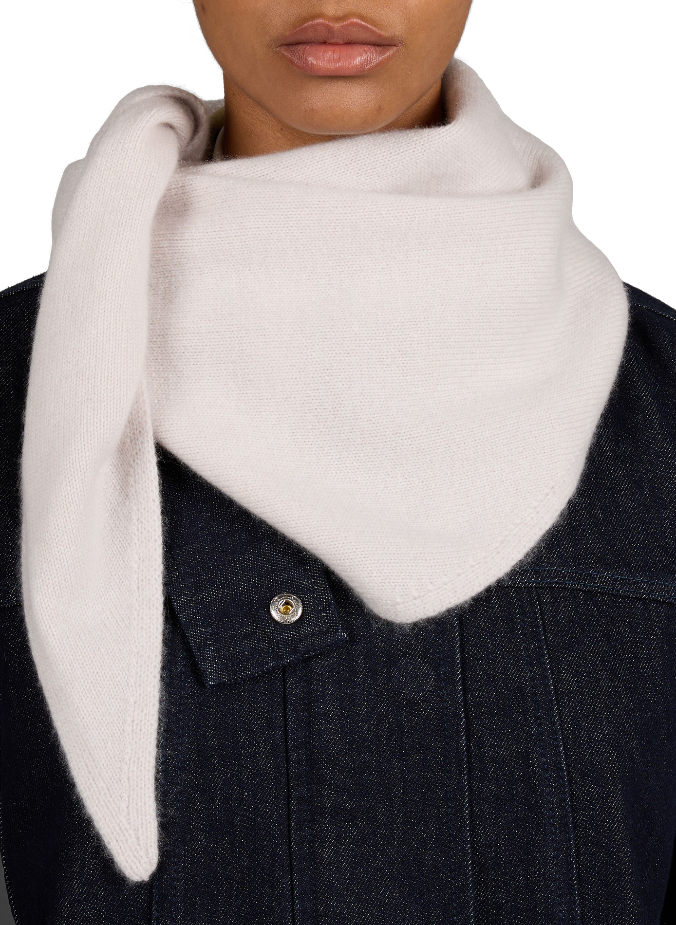 Echarpe triangle Sadaria en cachemire SAMSOE SAMSOE Beige