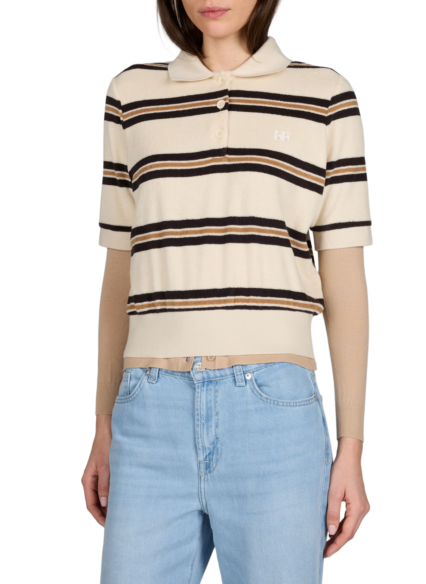 Polo rayé Crixus à manches courtes en coton mélangé BELLEROSE Multicolore