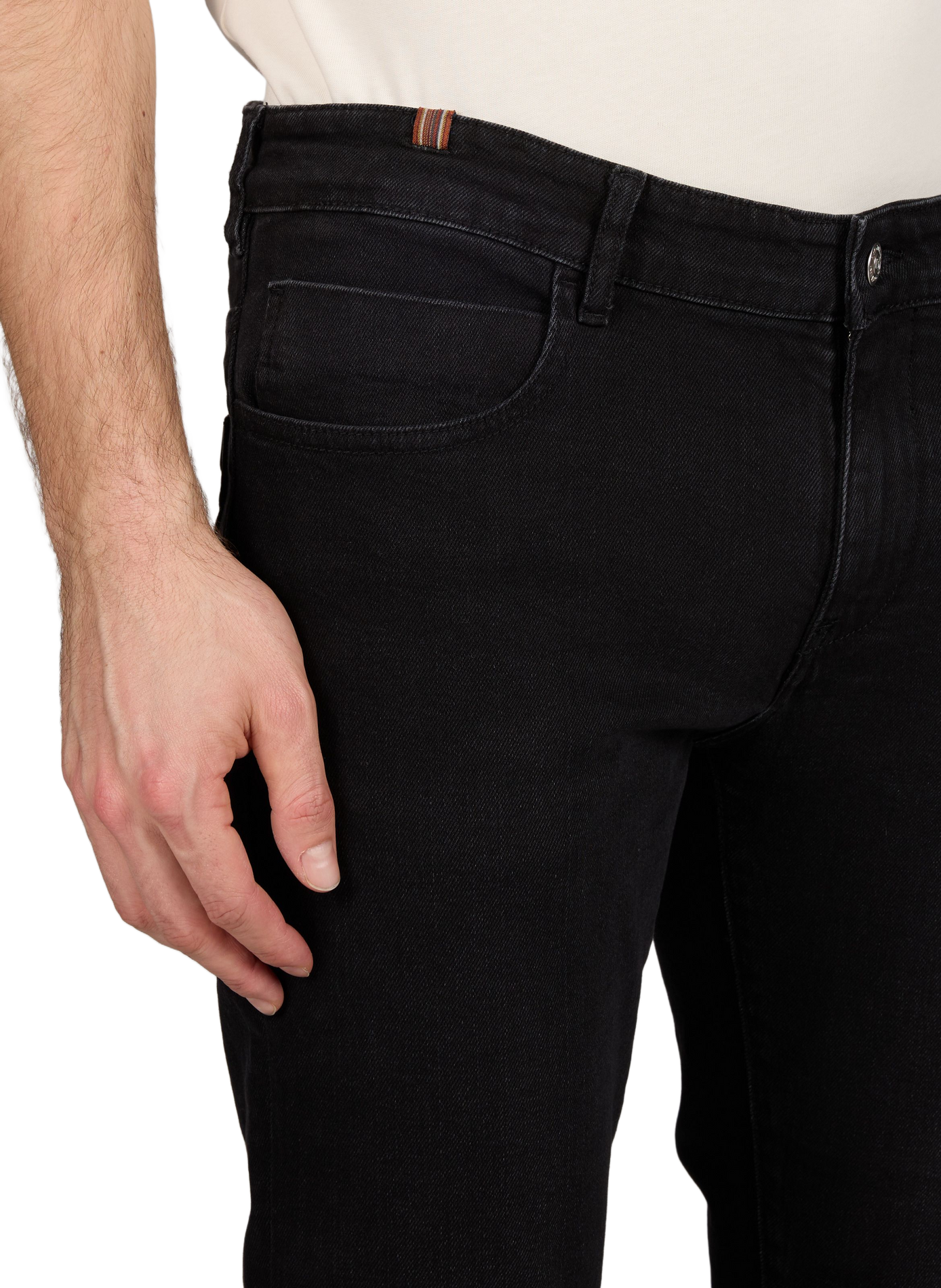 Jean droit en coton mélangé NOTIFY Noir