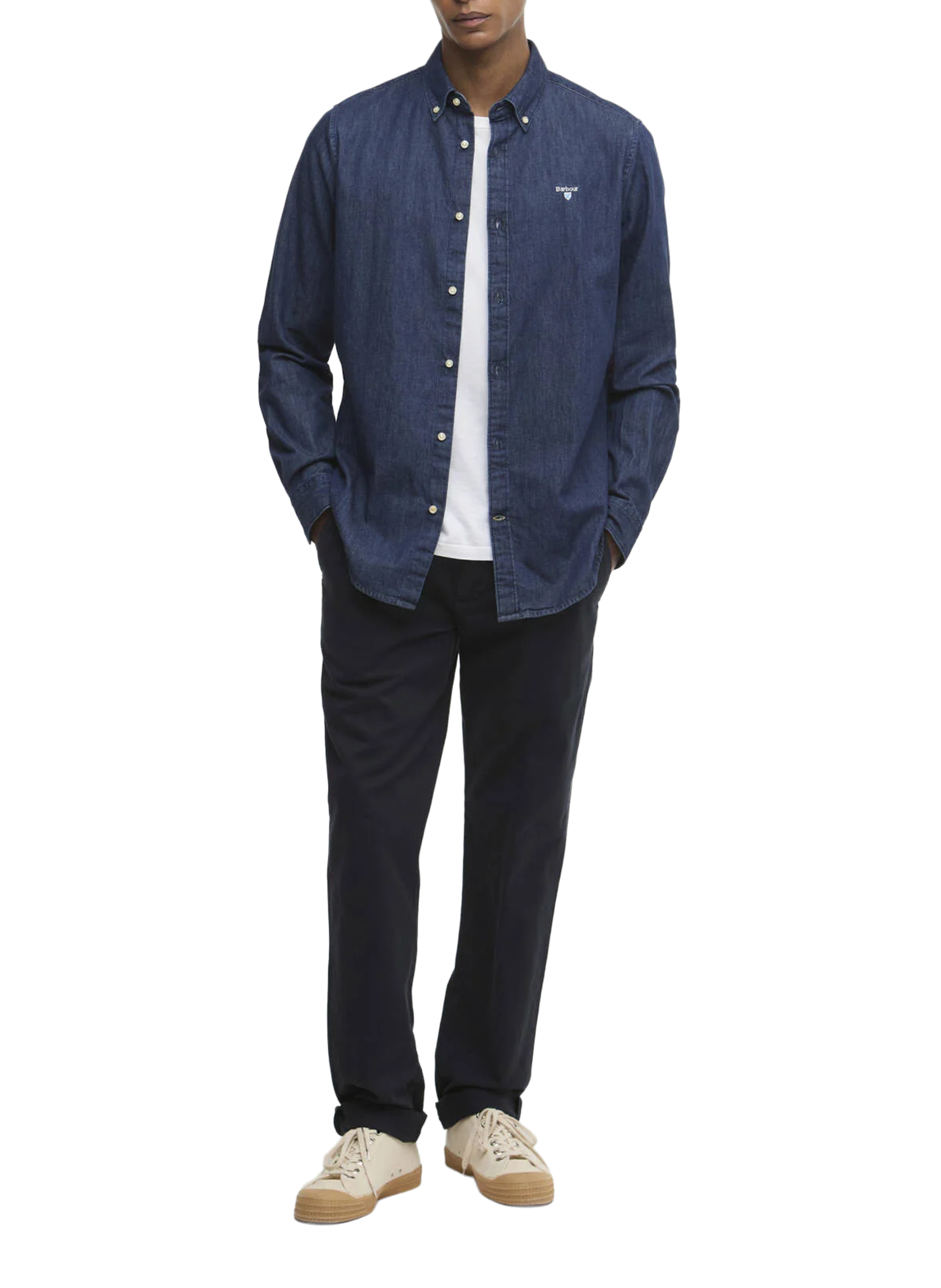 Chemise ajustée en coton BARBOUR Bleu