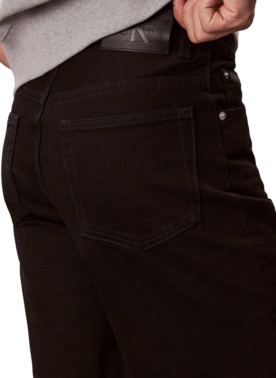 Straight 90s cotton Bermuda shorts CALVIN KLEIN Black