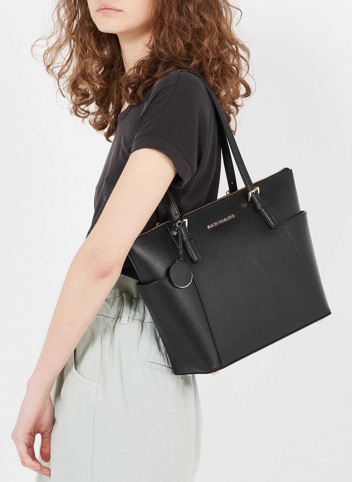 Leather tote bag MICHAEL KORS Black