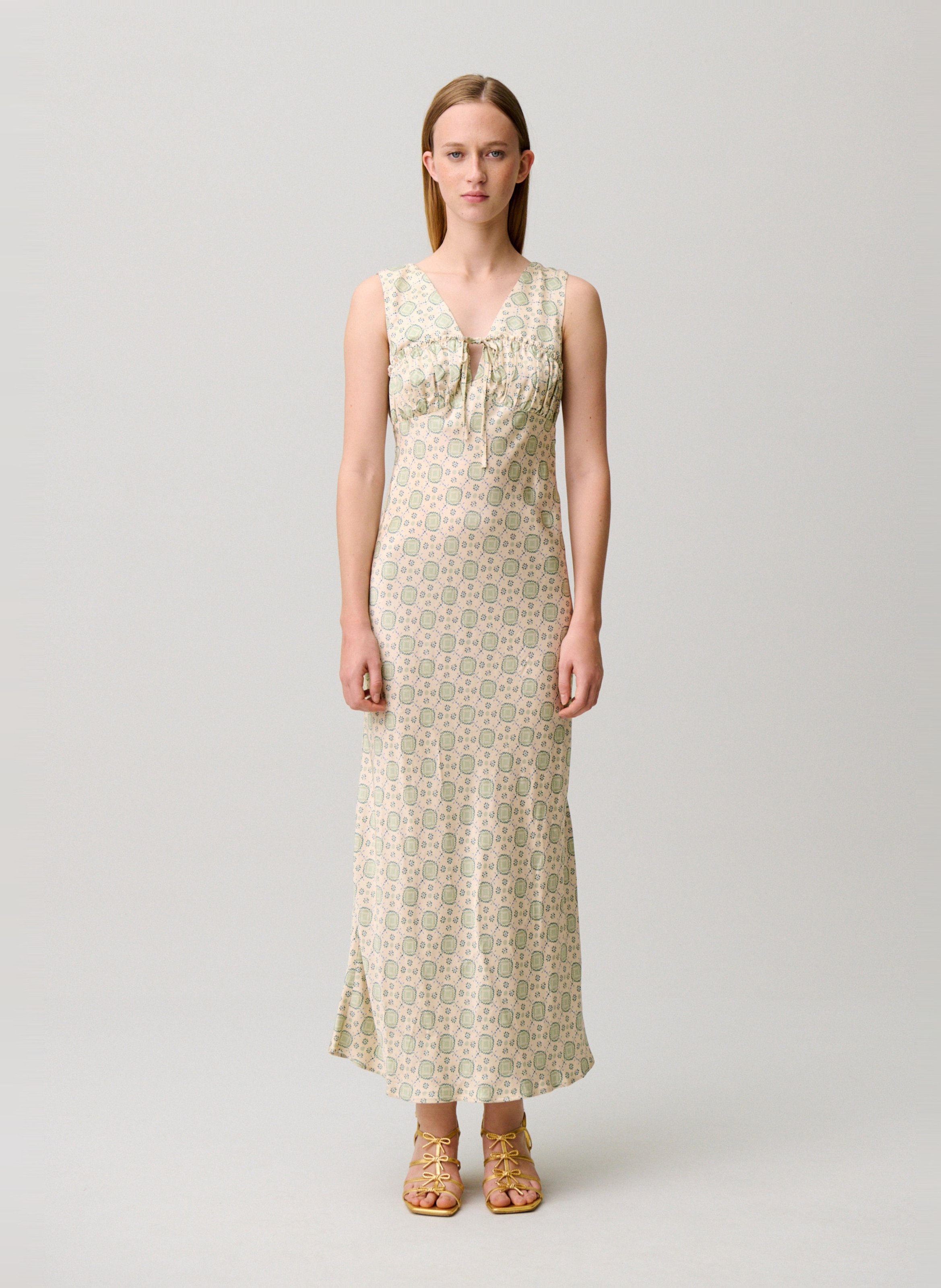 Robe midi sans manches imprimée CLAUDIE PIERLOT Multicolore