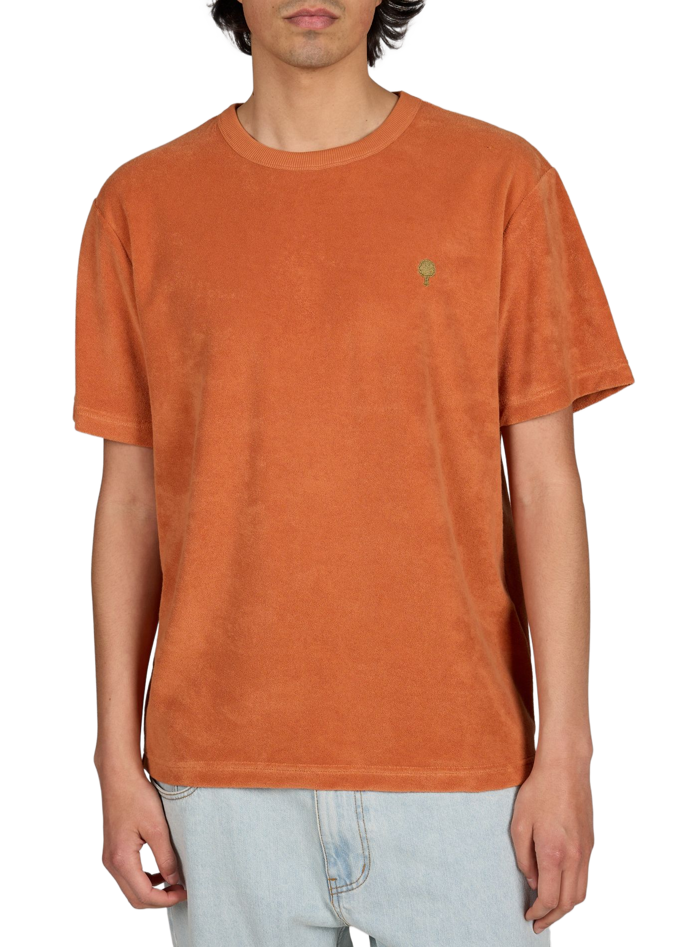 Straight t-shirt in blended cotton FAGUO Orange