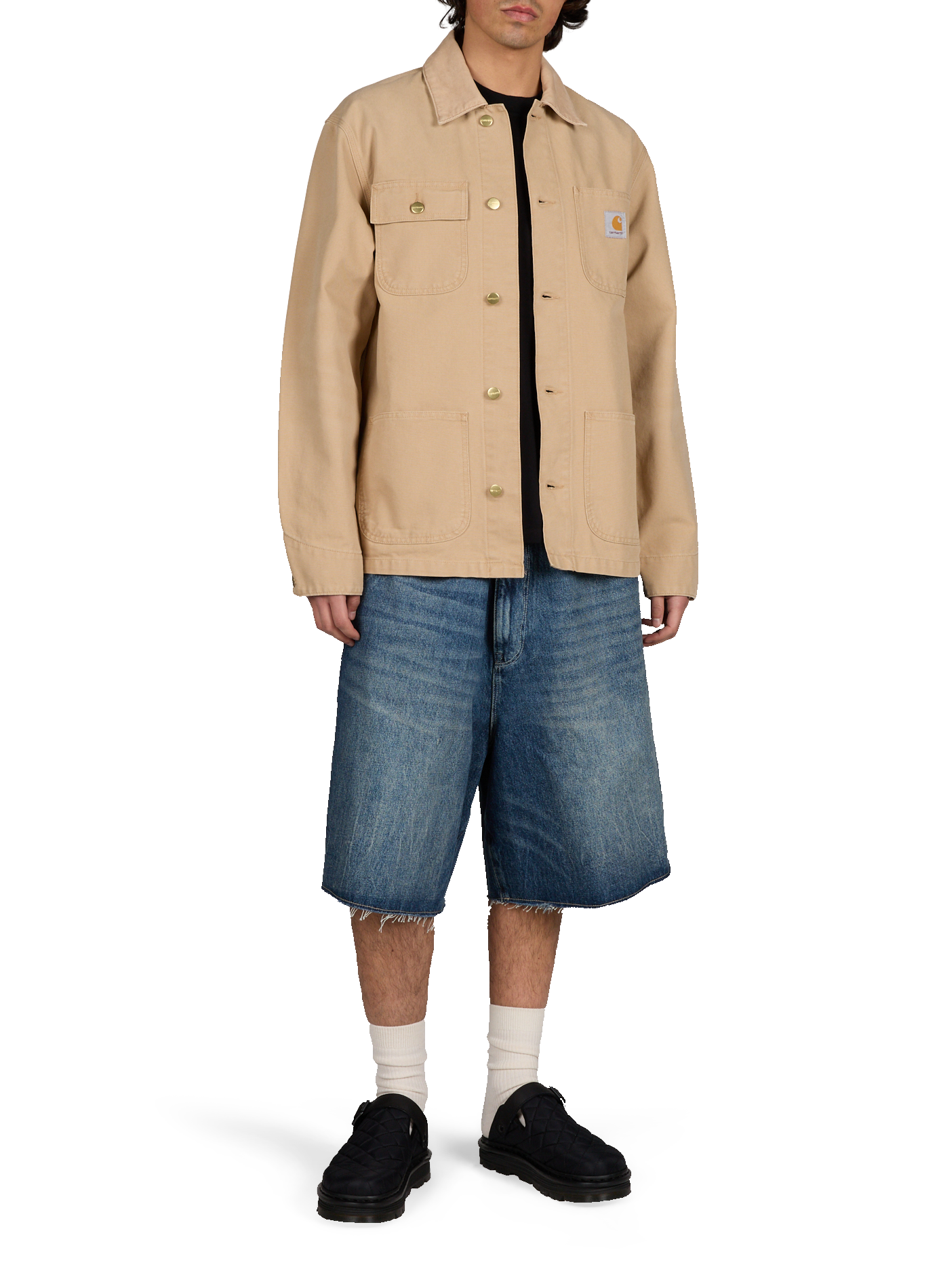 Veste col velours côtelé en coton CARHARTT WIP Marron