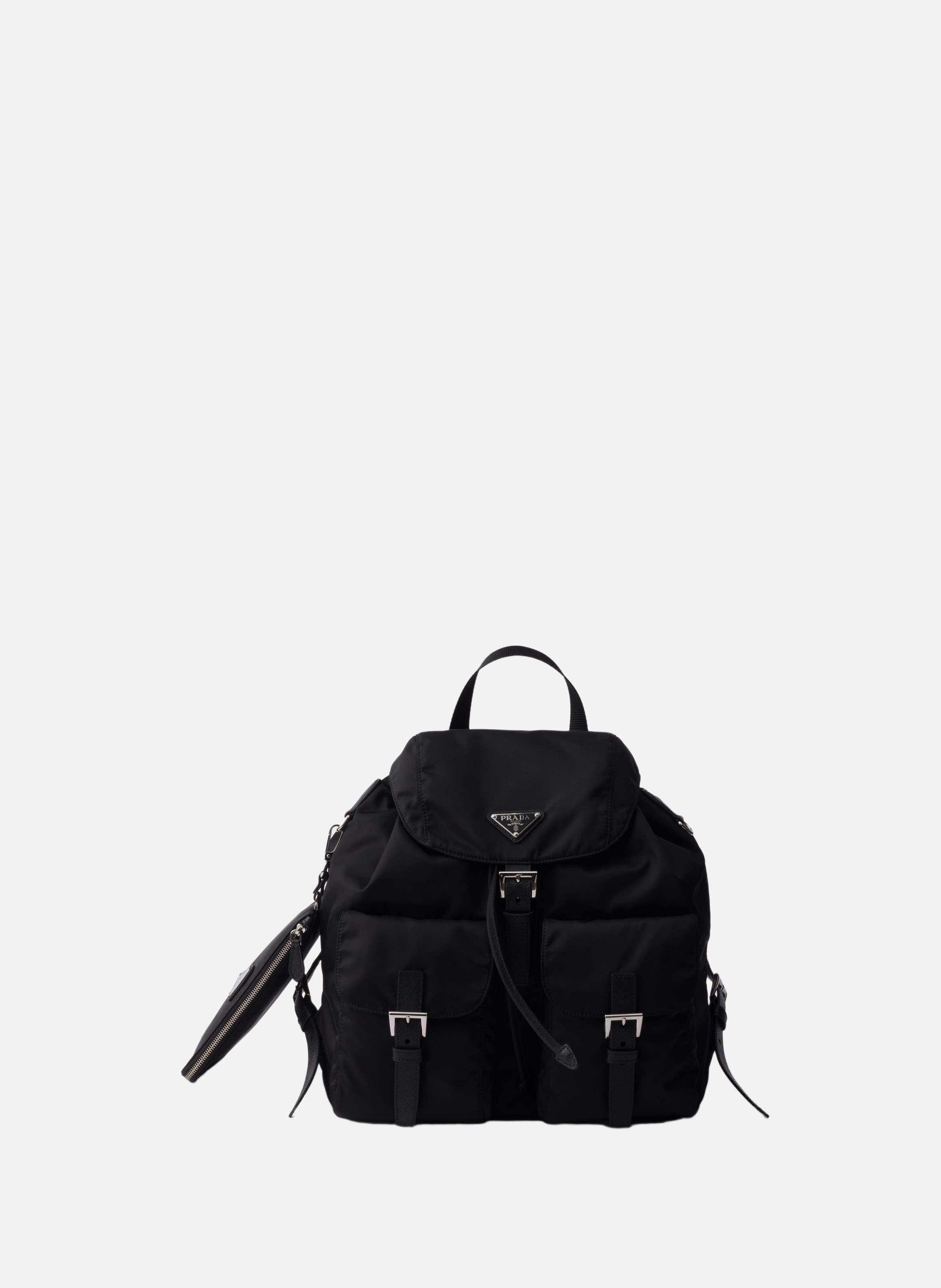 Sac à dos moyen en re-nylon PRADA Noir