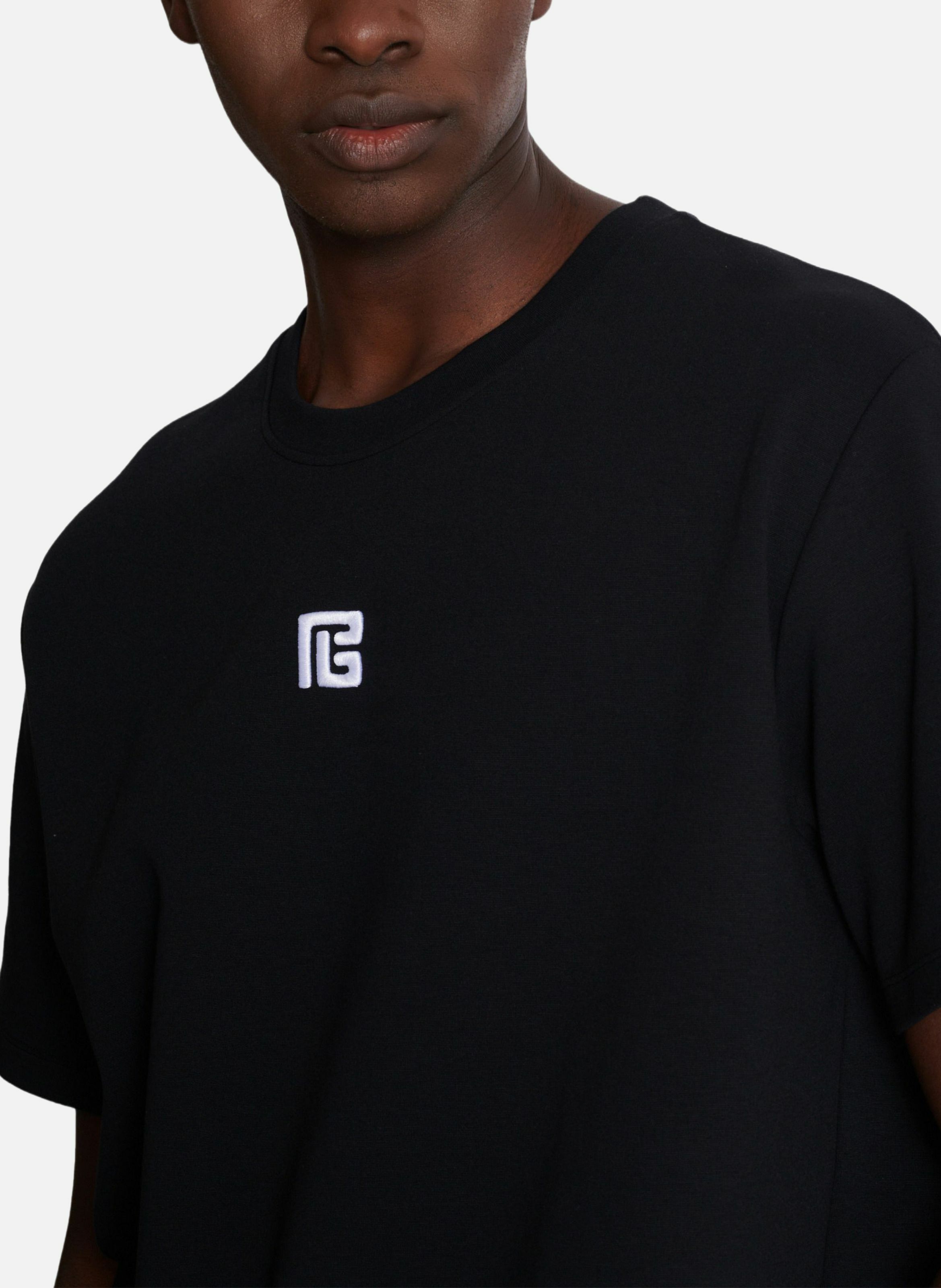 T-shirt brodé pb BALMAIN Noir