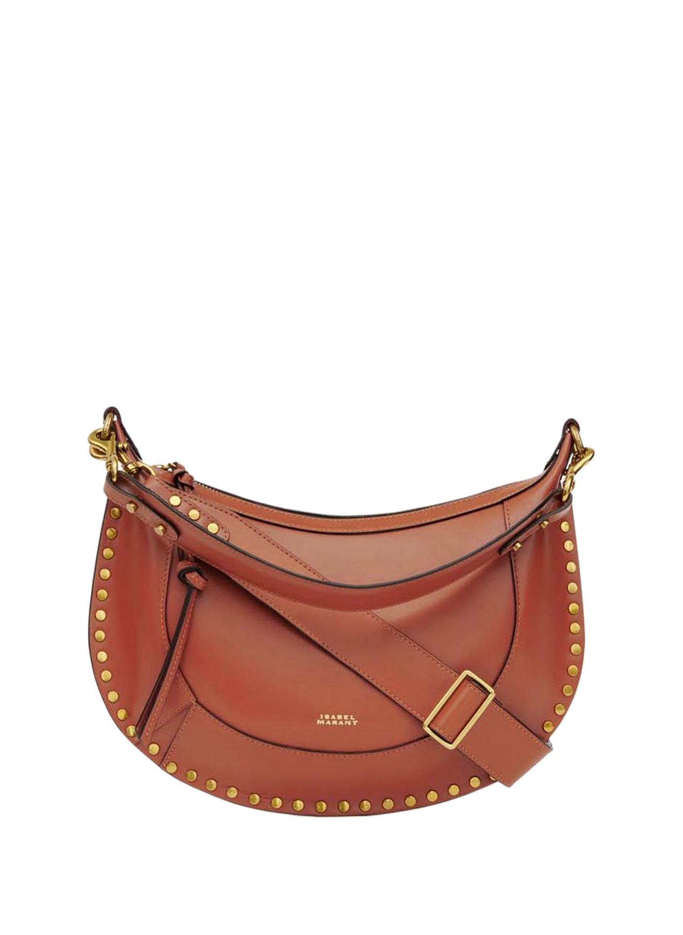 Naoko studded smooth leather handbag ISABEL MARANT Brown