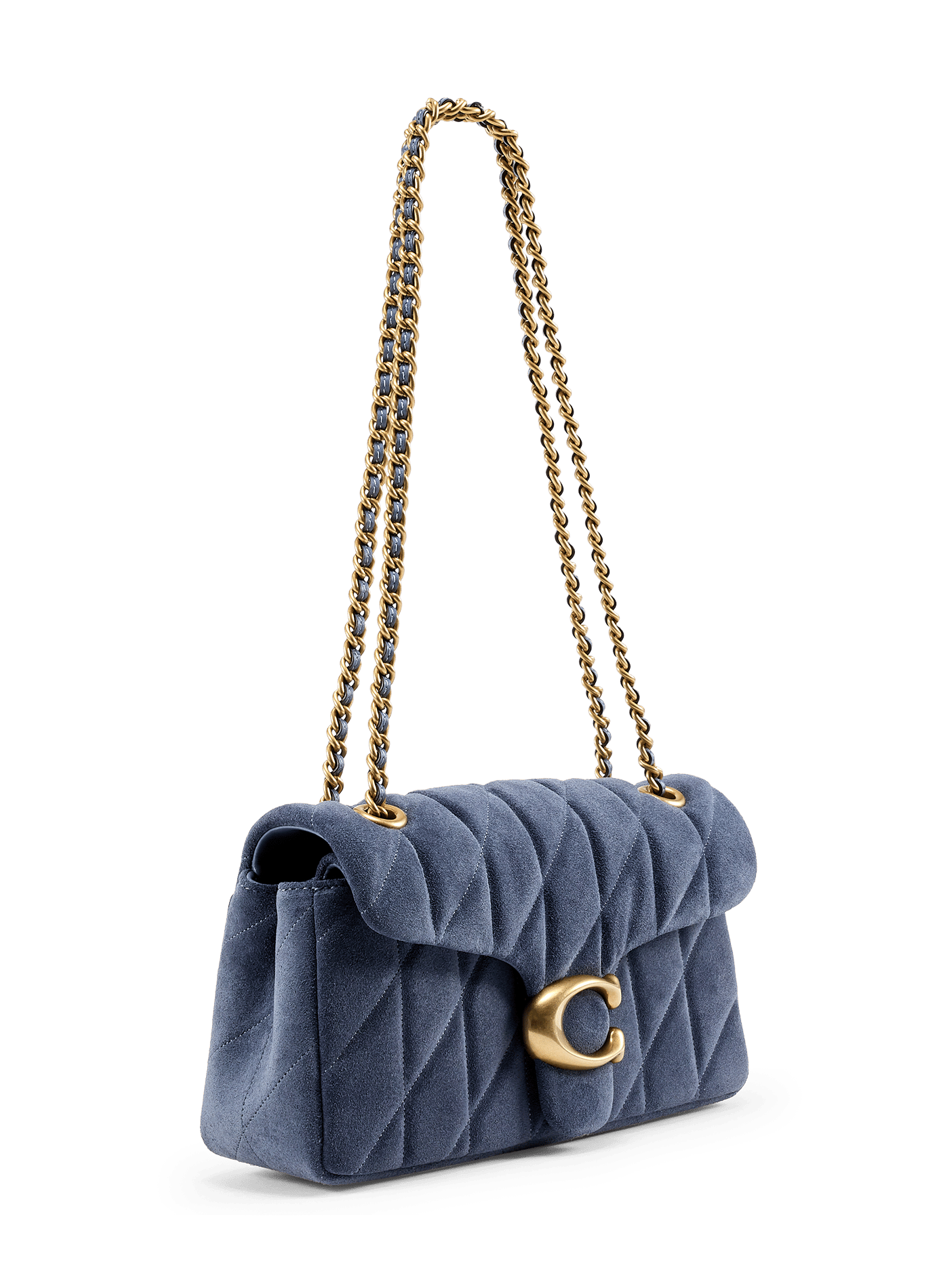 Sac épaule Tabby 26 en matelassage suédé COACH Bleu