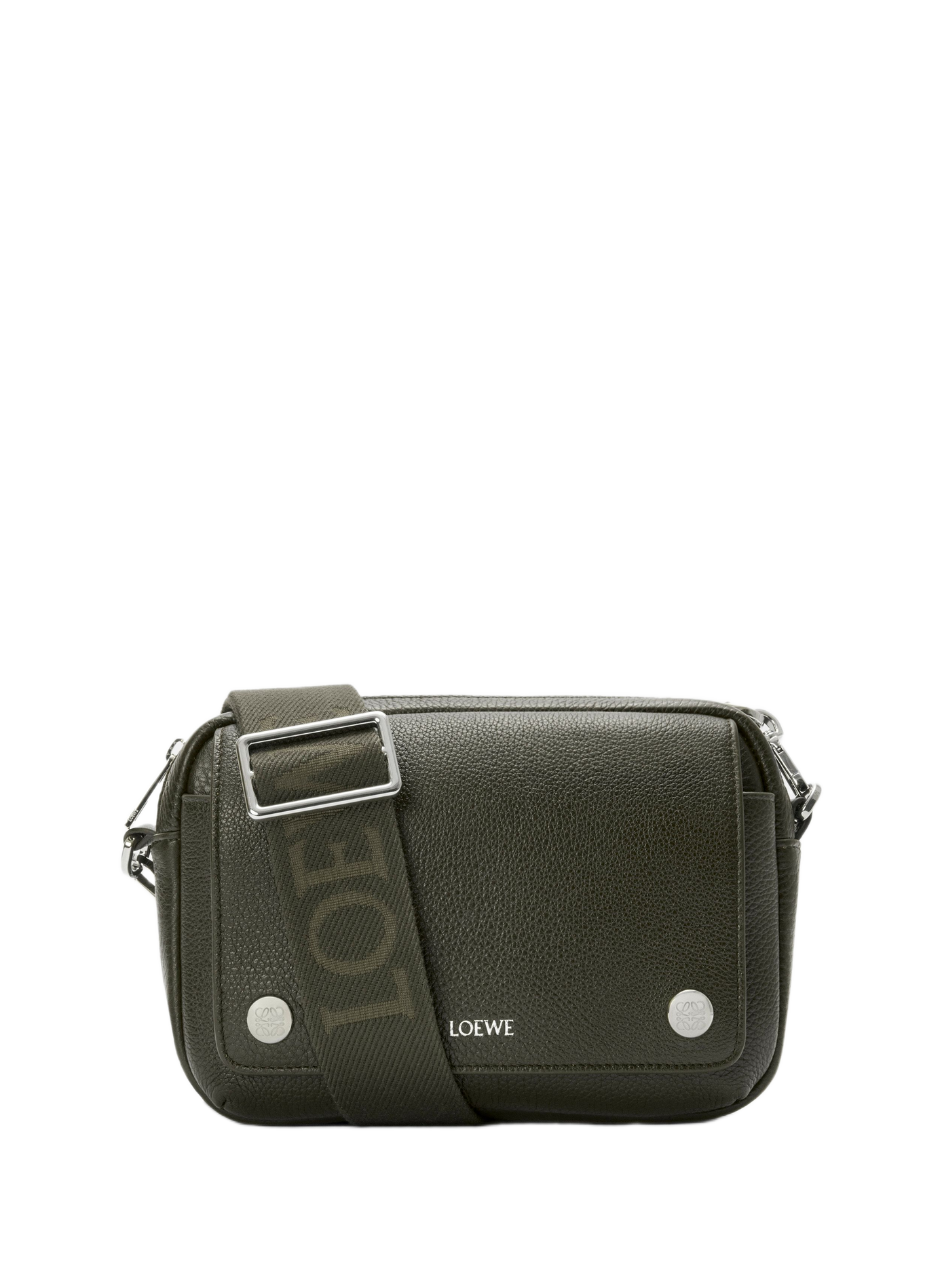 Loop hobo en cuir de veau grainé souple LOEWE Kaki