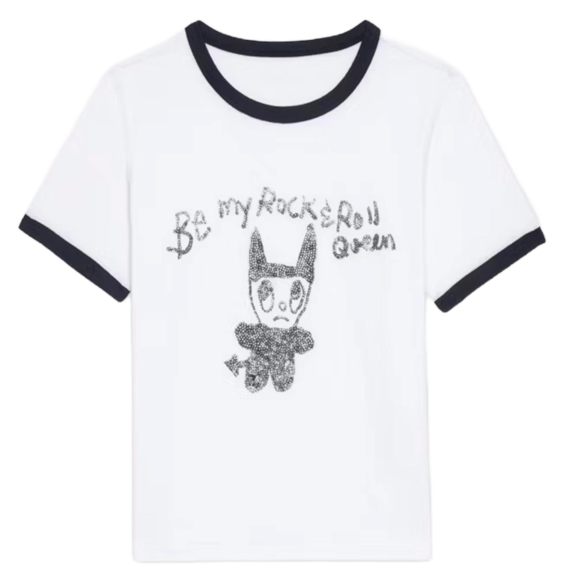 Tee-shirt droit à strass woos | Blanc ZADIG&VOLTAIRE Femme