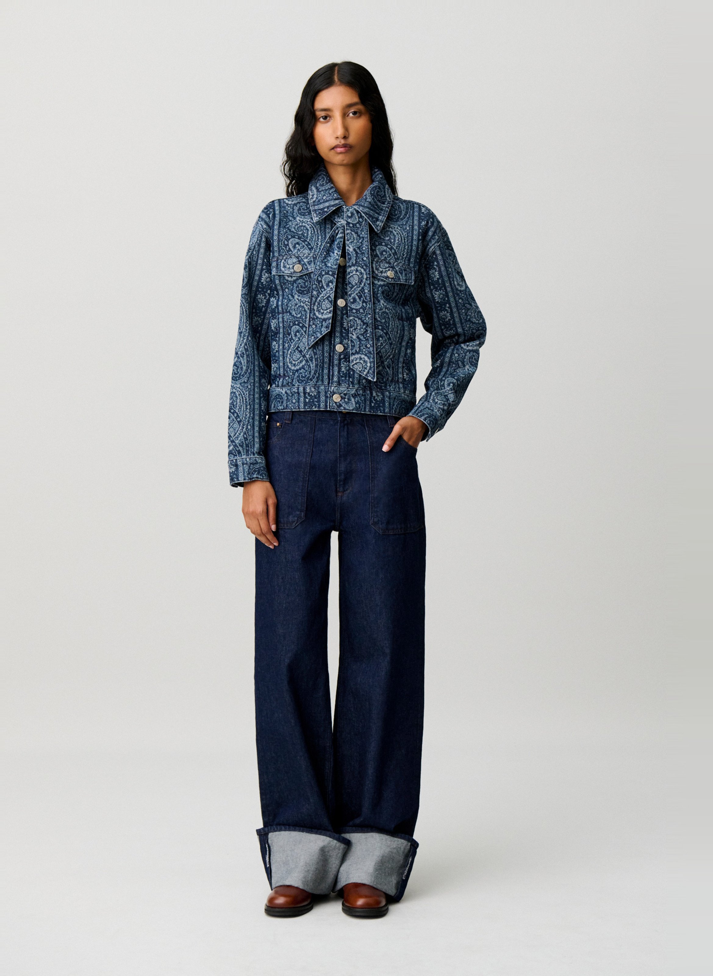 Veste en jean en coton CLAUDIE PIERLOT Bleu