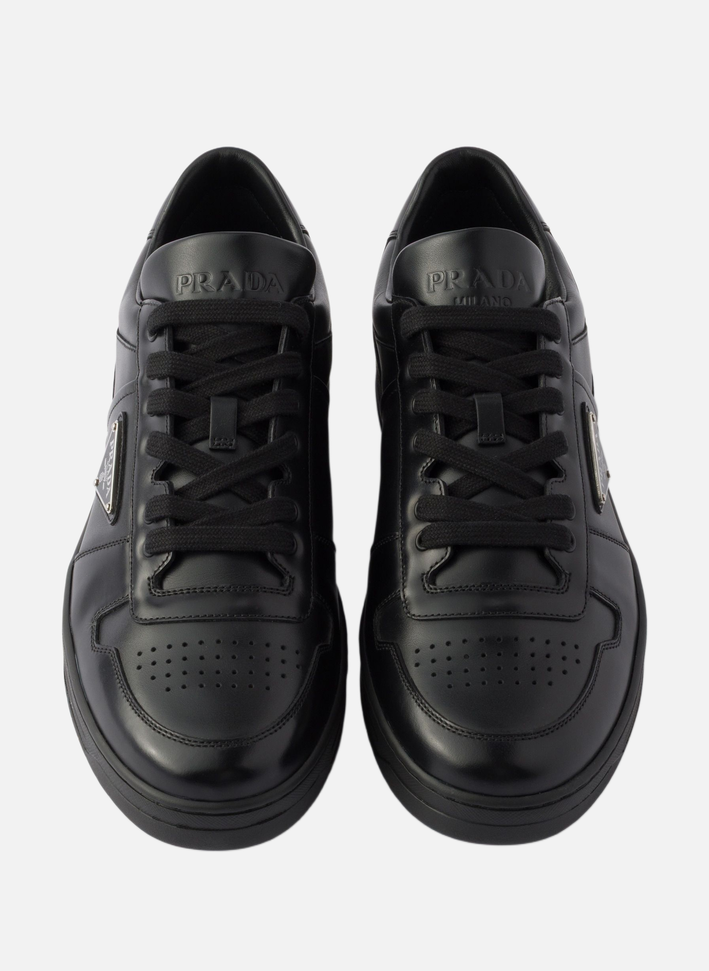 Baskets downtown en cuir PRADA Noir