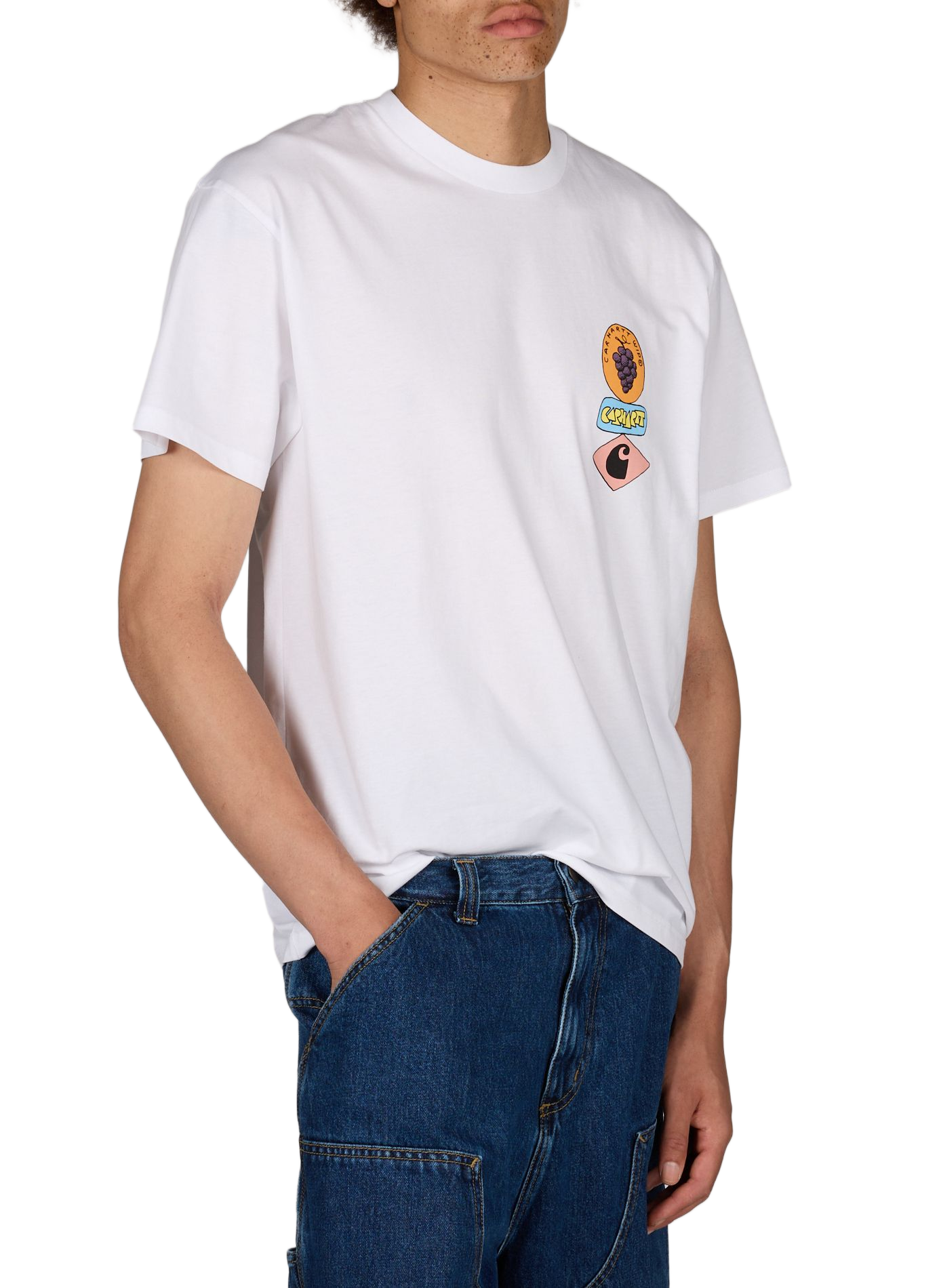 T-shirt S/S Stacked Grapes in cotton CARHARTT WIP White