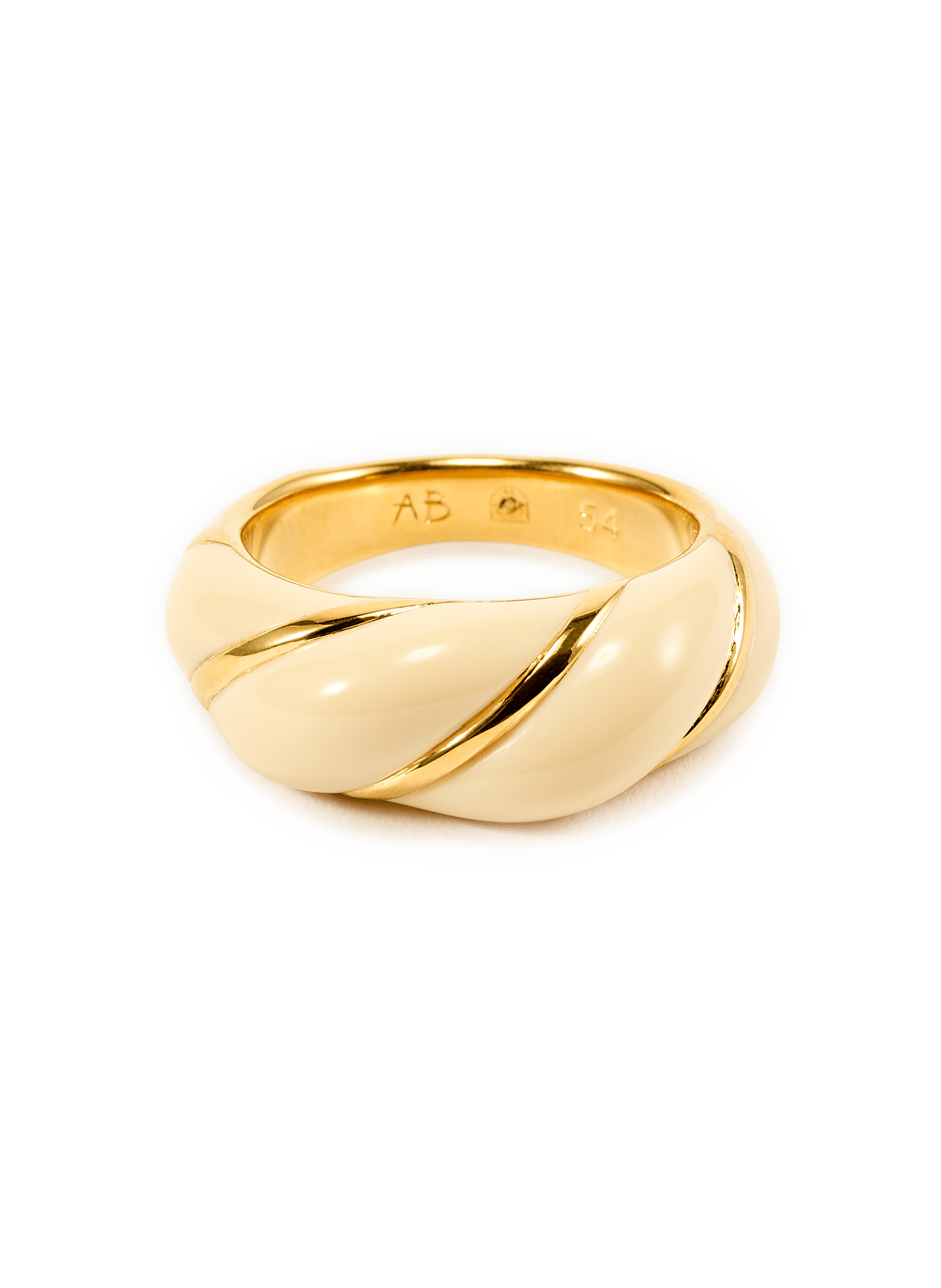 Brass and gold plated ring AURELIE BIDERMANN Beige