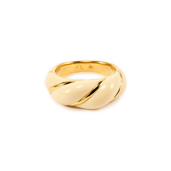 Bague en laiton et plaqué or Bague en laiton et plaqué or